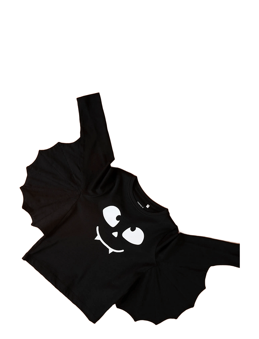 name it - NMMOTTOR LS TOP - långärmade t-shirts - black - 3