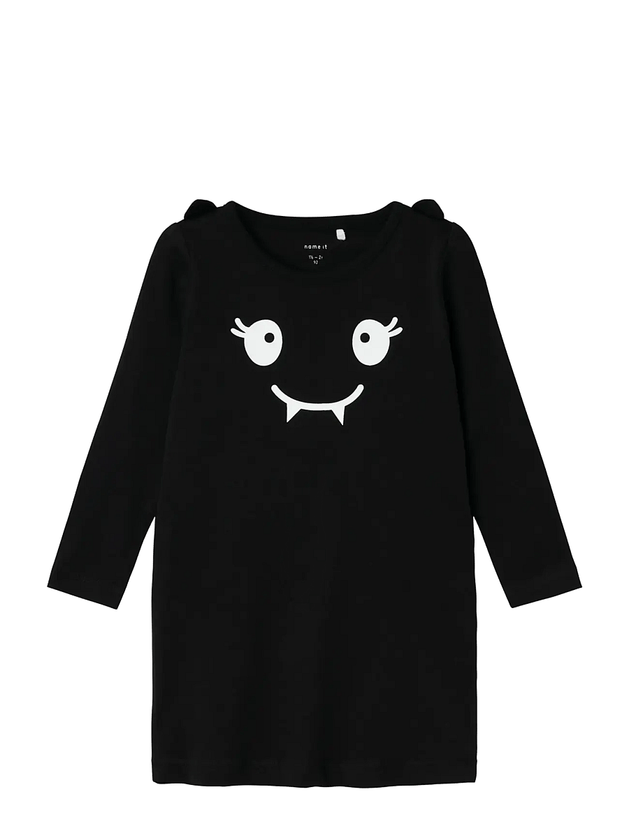 name it - NMFODA LS DRESS - langärmelige babykleider - black - 1