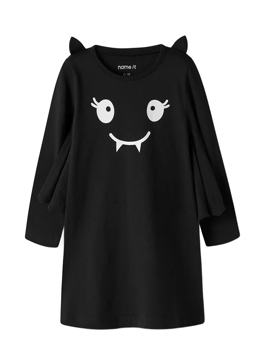 name it - NMFODA LS DRESS - langärmelige babykleider - black - 3