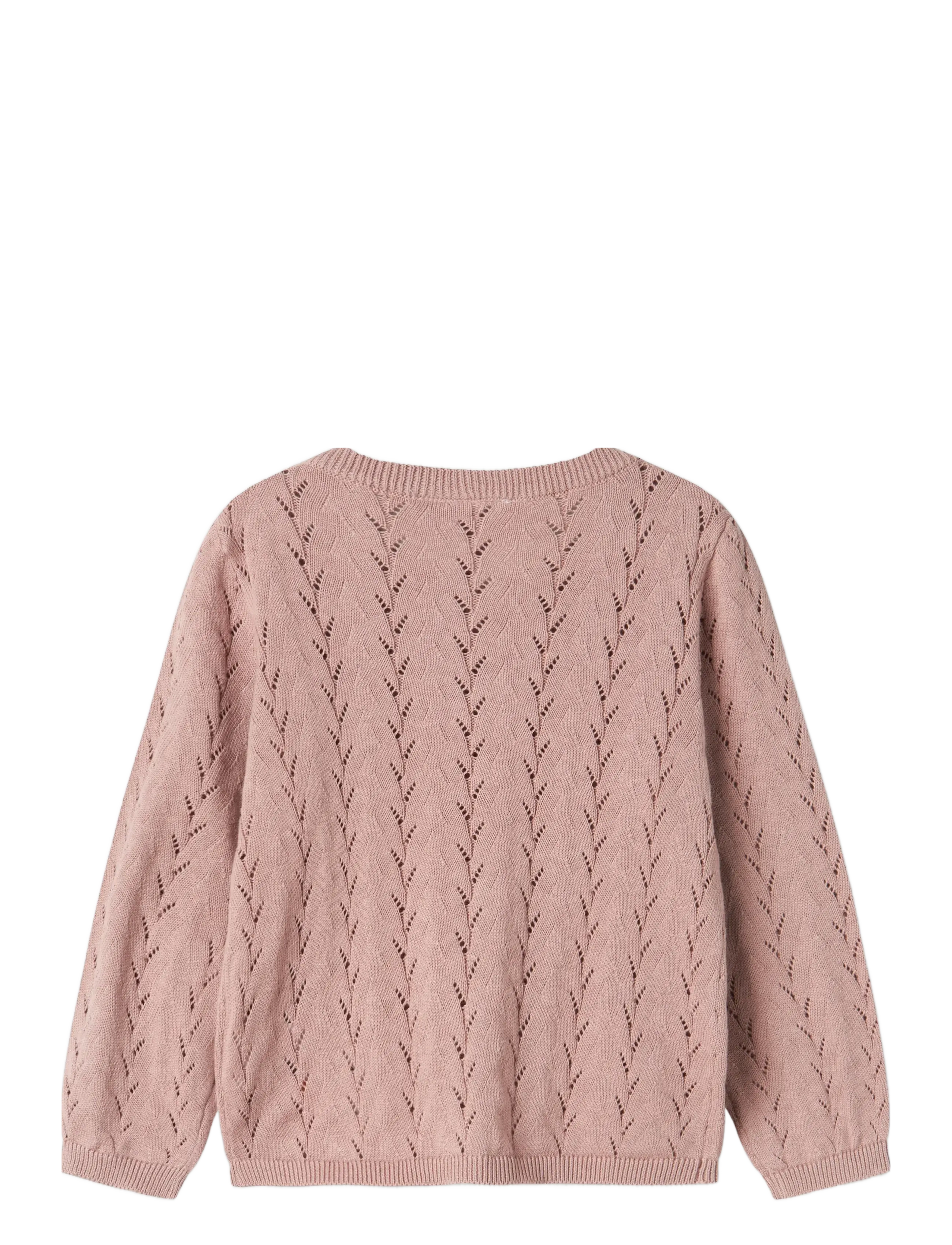 name it - NMFBANNI LS KNIT CARD NOOS - cardigans - deauville mauve - 2