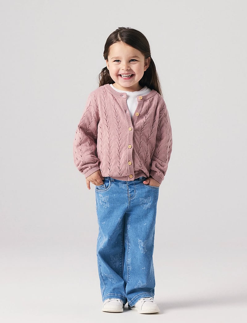 name it - NMFBANNI LS KNIT CARD NOOS - cardigans - deauville mauve - 3
