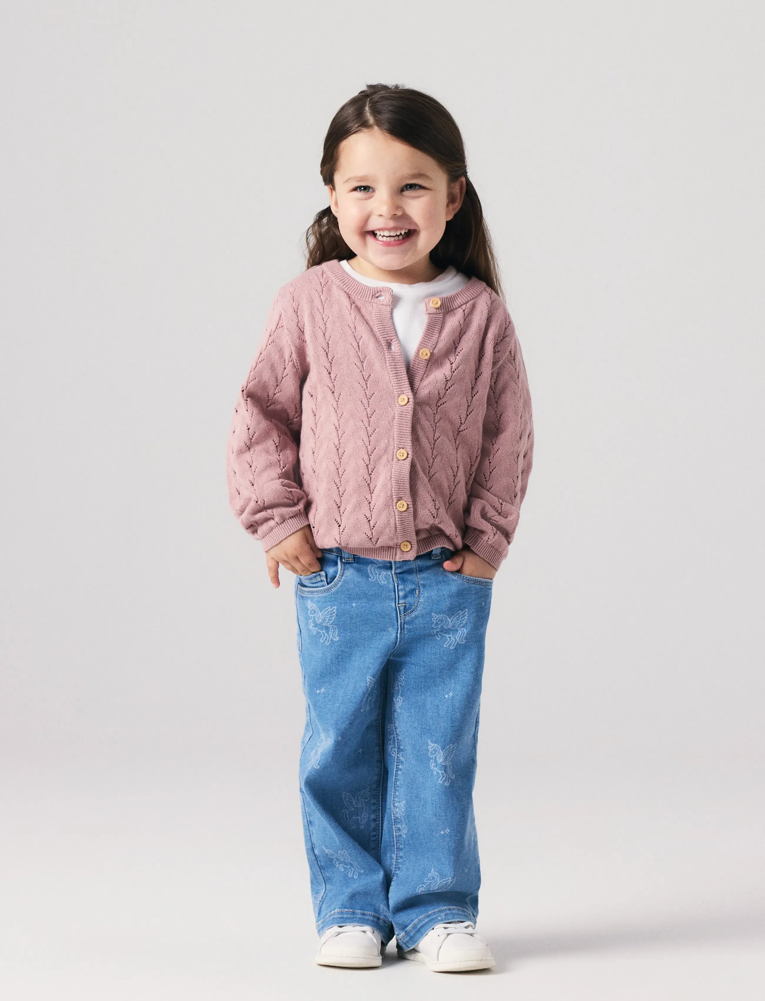 name it - NMFBANNI LS KNIT CARD NOOS - cardigans - deauville mauve - 3