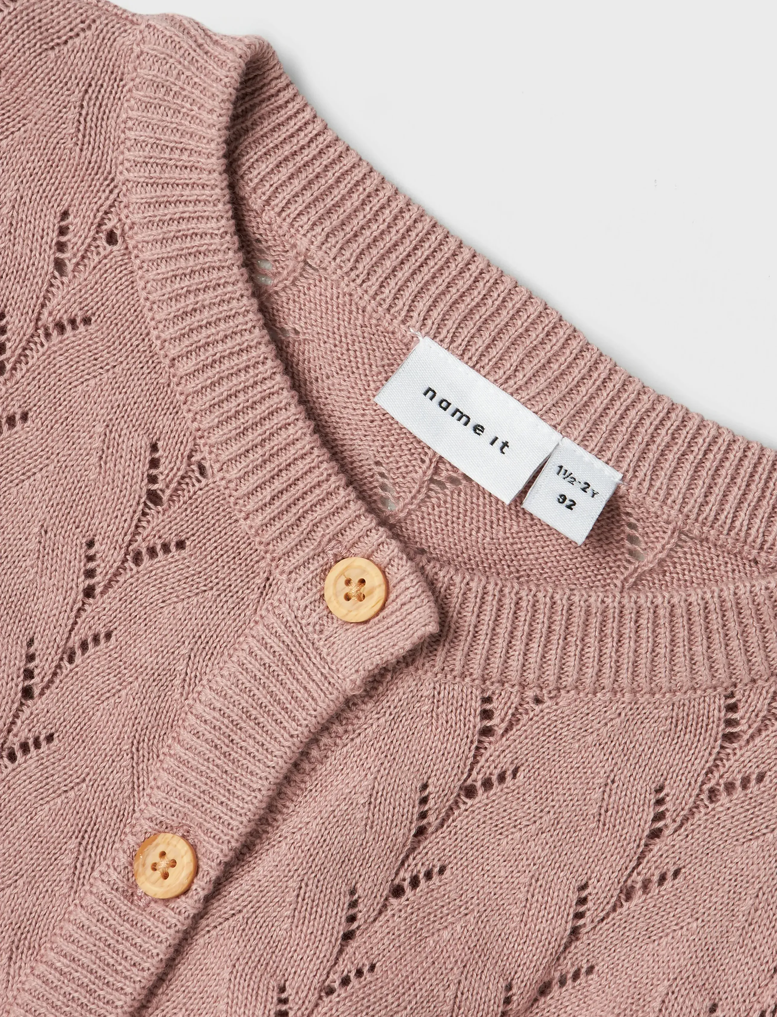 name it - NMFBANNI LS KNIT CARD NOOS - cardigans - deauville mauve - 5