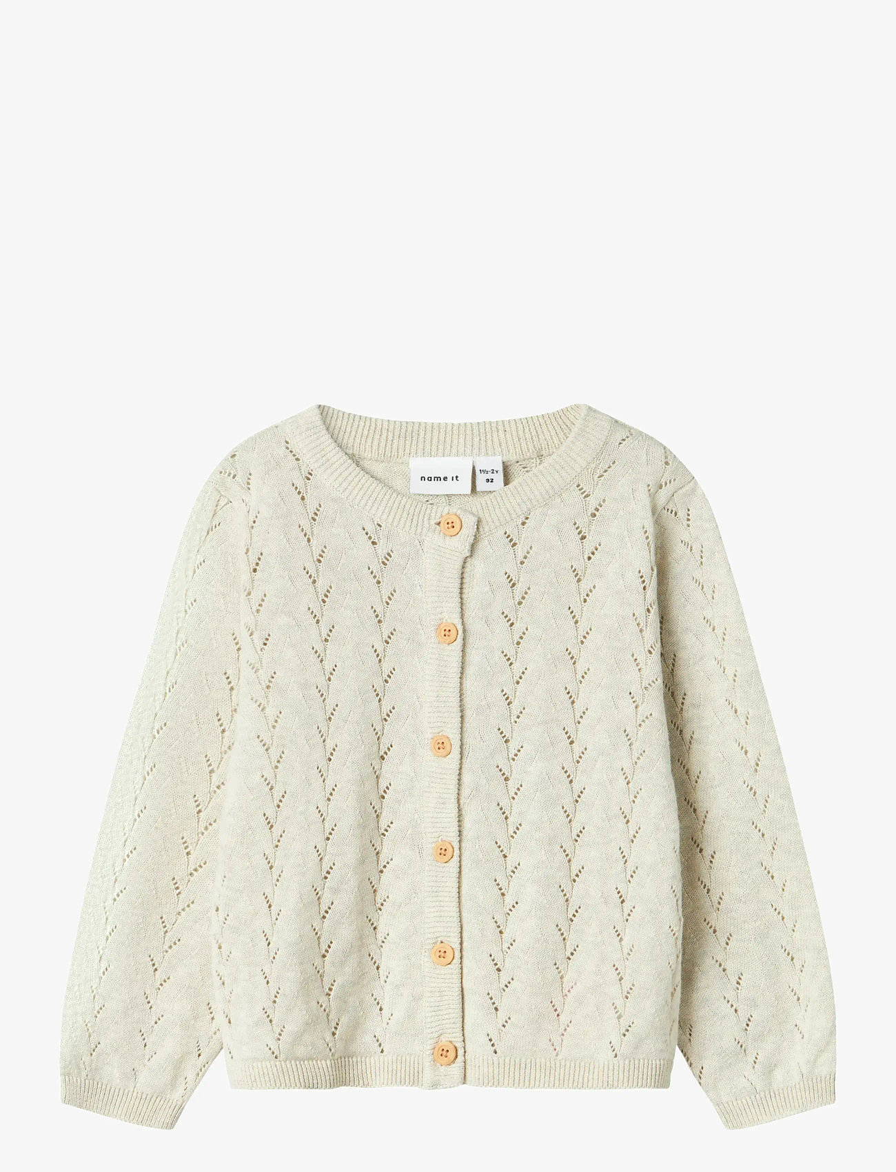 name it - NMFBANNI LS KNIT CARD NOOS - cardigans - peyote melange - 1