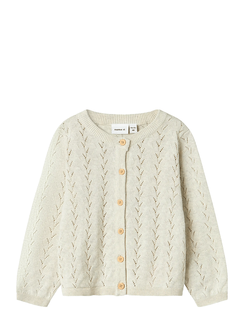 name it - NMFBANNI LS KNIT CARD NOOS - cardigans - peyote melange - 1