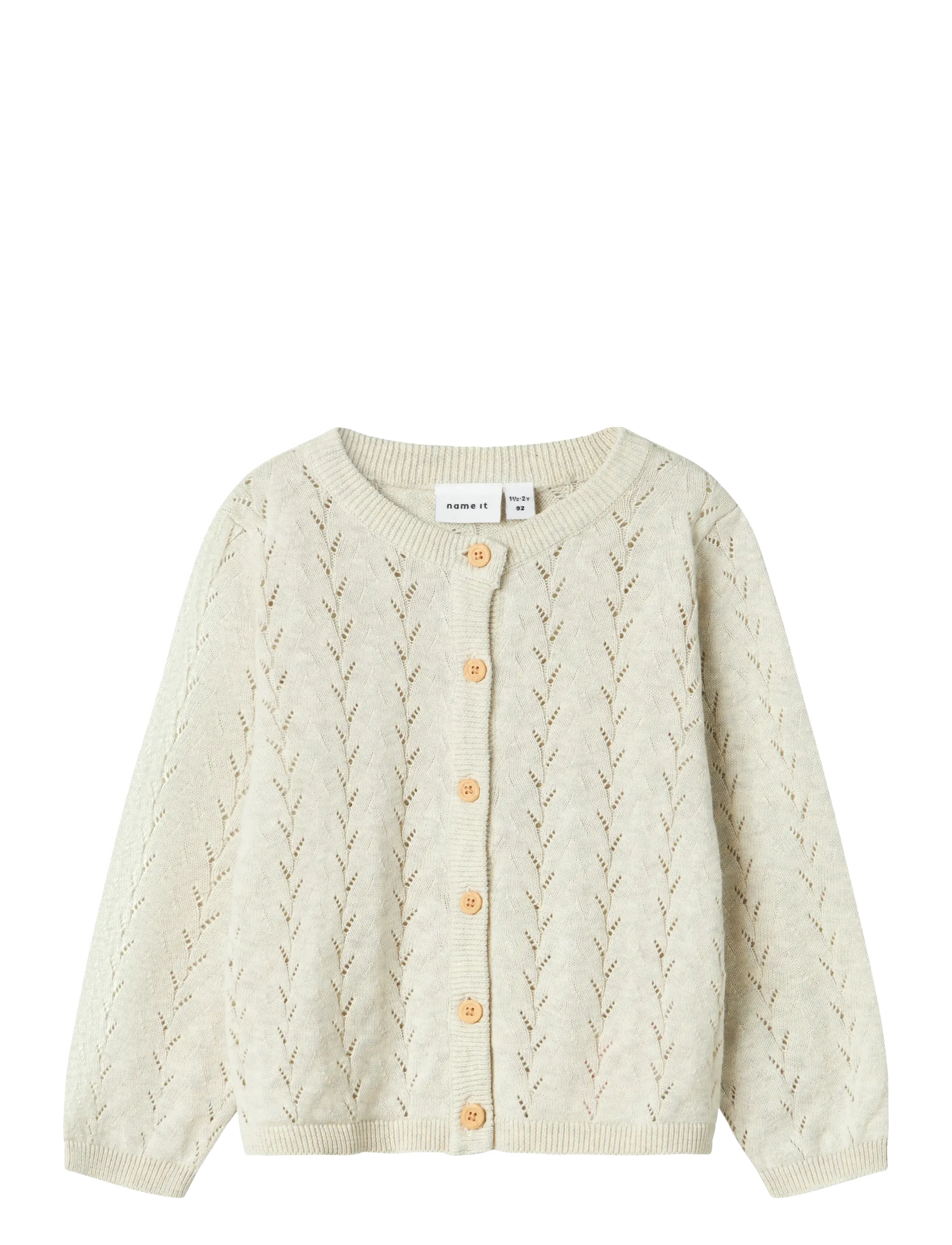 name it NMFBANNI LS KNIT CARD NOOS - Strik - PEYOTE MELANGE / grey