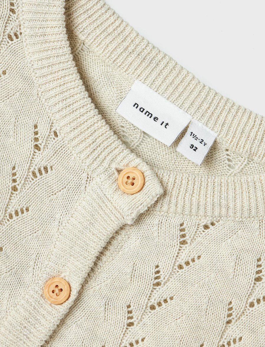 name it - NMFBANNI LS KNIT CARD NOOS - cardigans - peyote melange - 3