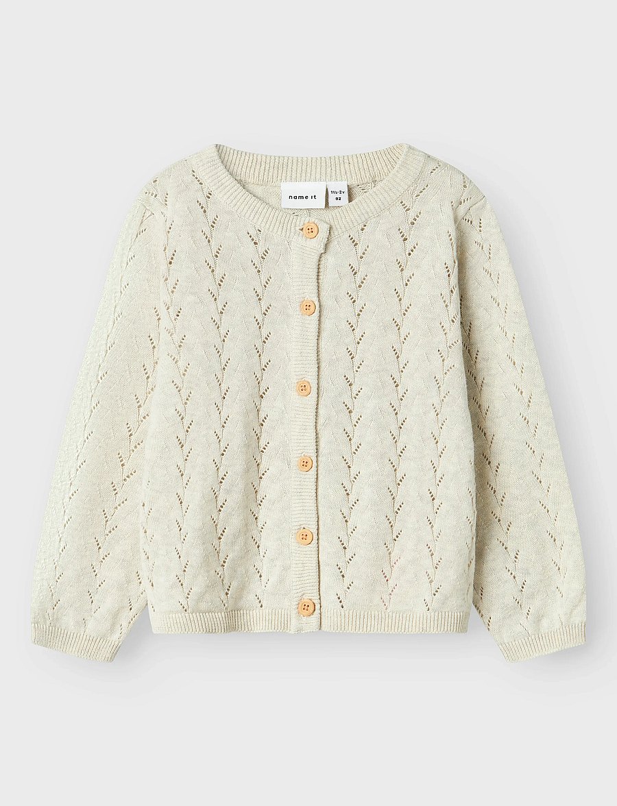 name it - NMFBANNI LS KNIT CARD NOOS - cardigans - peyote melange - 5