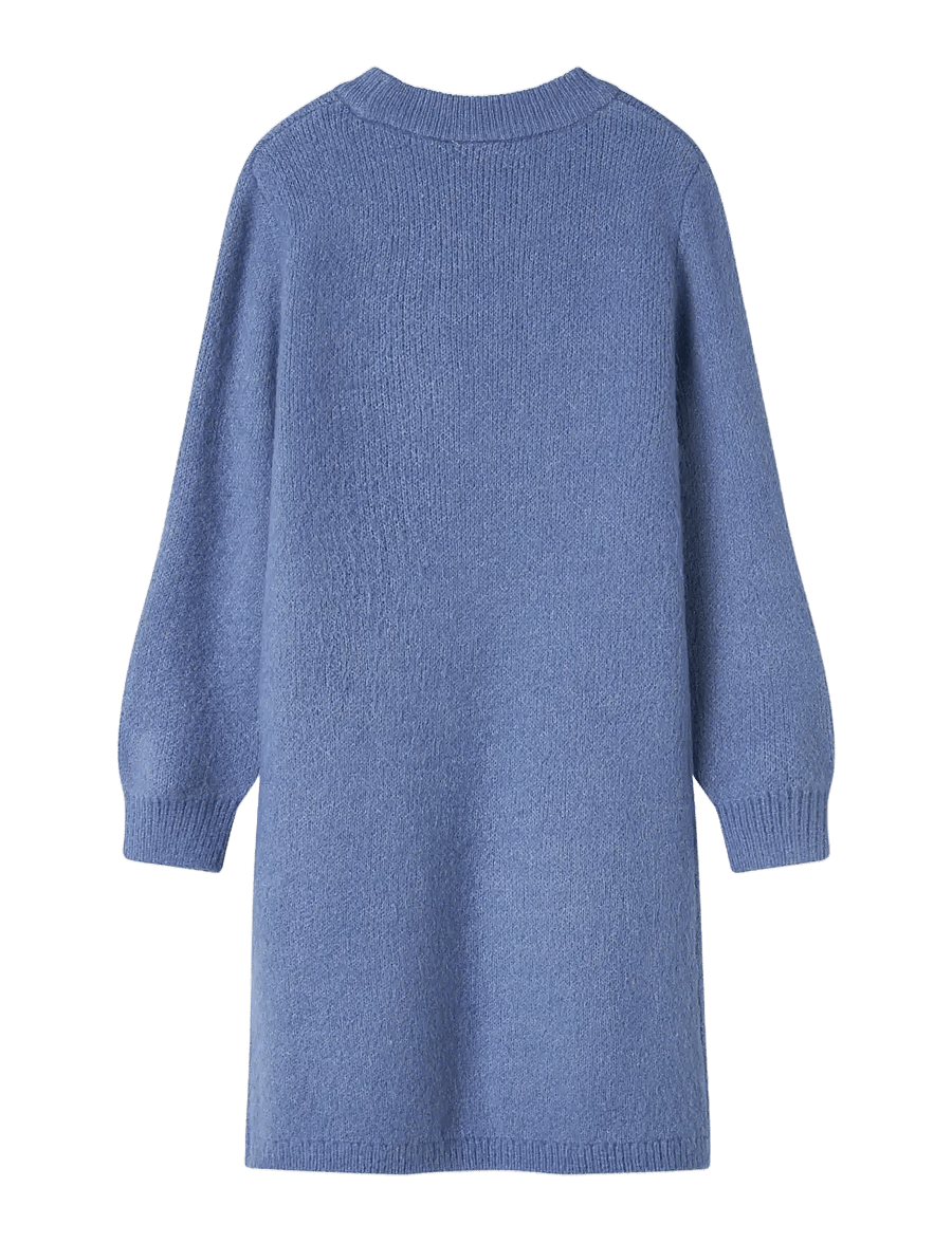 name it - NKFOMARIAN LS KNIT DRESS - langärmelige freizeitkleider - blue ice - 2