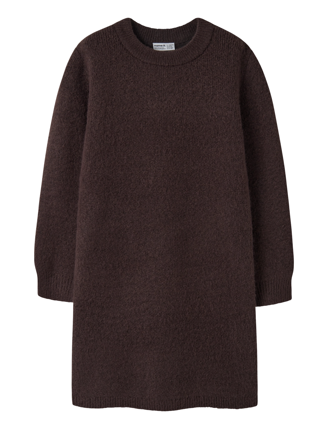 name it NKFOMARIAN LS KNIT DRESS - Kjoler - CHOCOLATE PLUM / brown