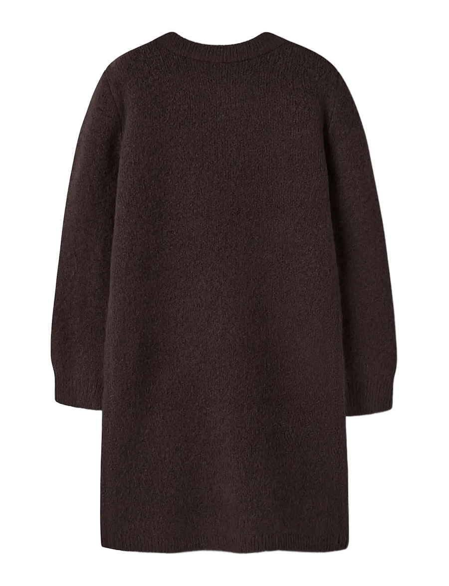 name it - NKFOMARIAN LS KNIT DRESS - langærmede hverdagskjoler - chocolate plum - 1