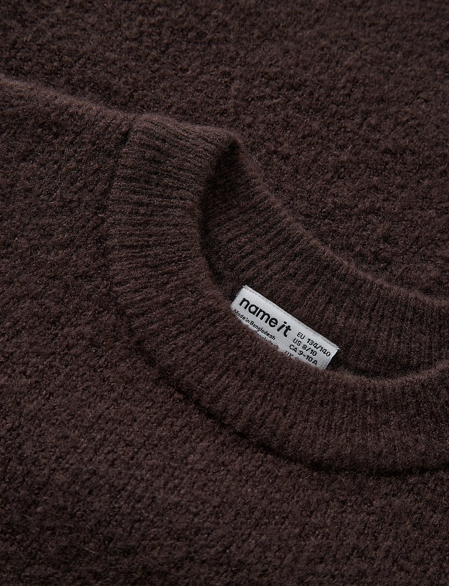 name it - NKFOMARIAN LS KNIT DRESS - langærmede hverdagskjoler - chocolate plum - 2