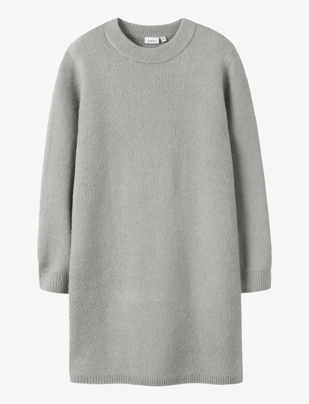name it - NKFOMARIAN LS KNIT DRESS - langærmede hverdagskjoler - grey melange - 0