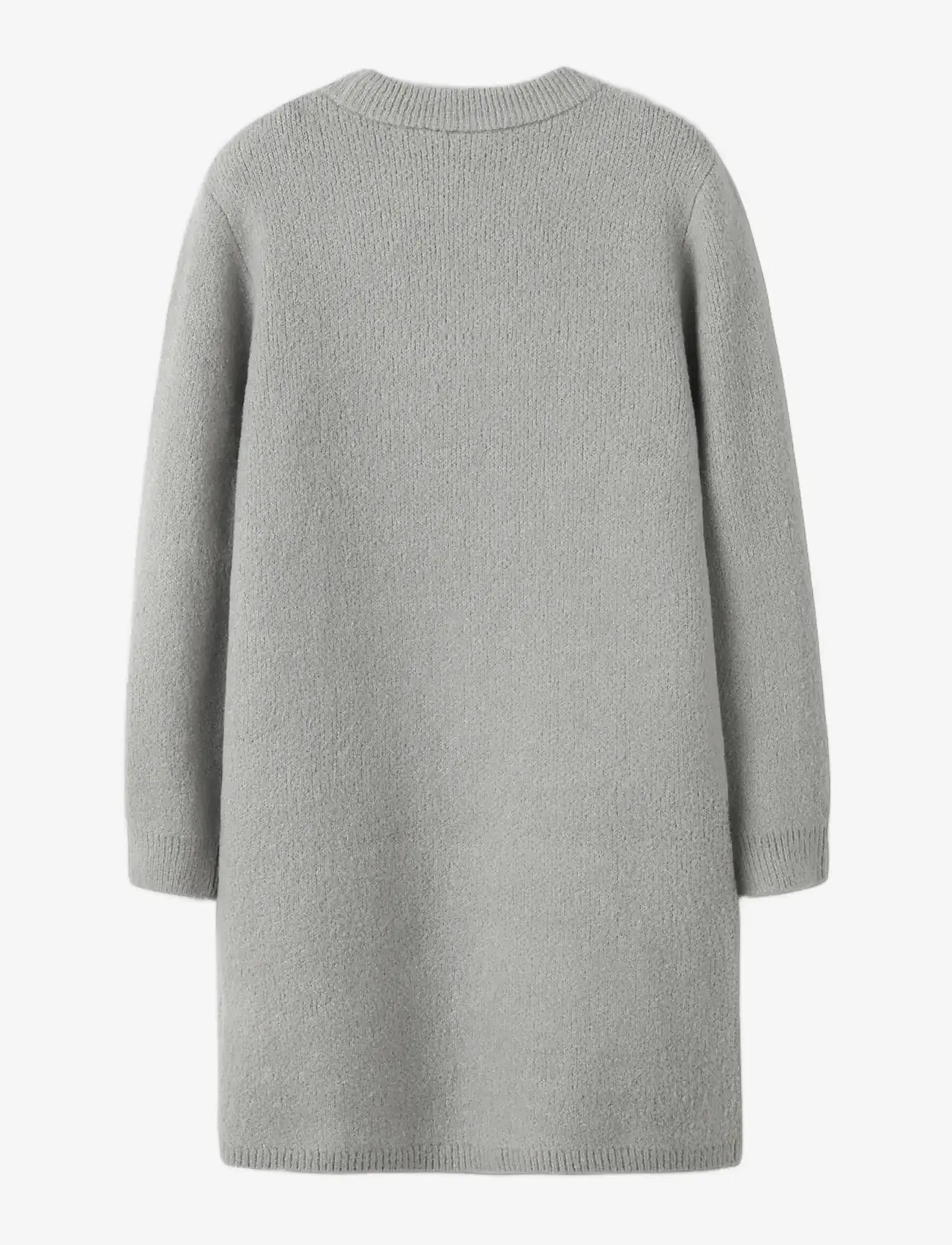 name it - NKFOMARIAN LS KNIT DRESS - långärmade vardagsklänningar - grey melange - 1