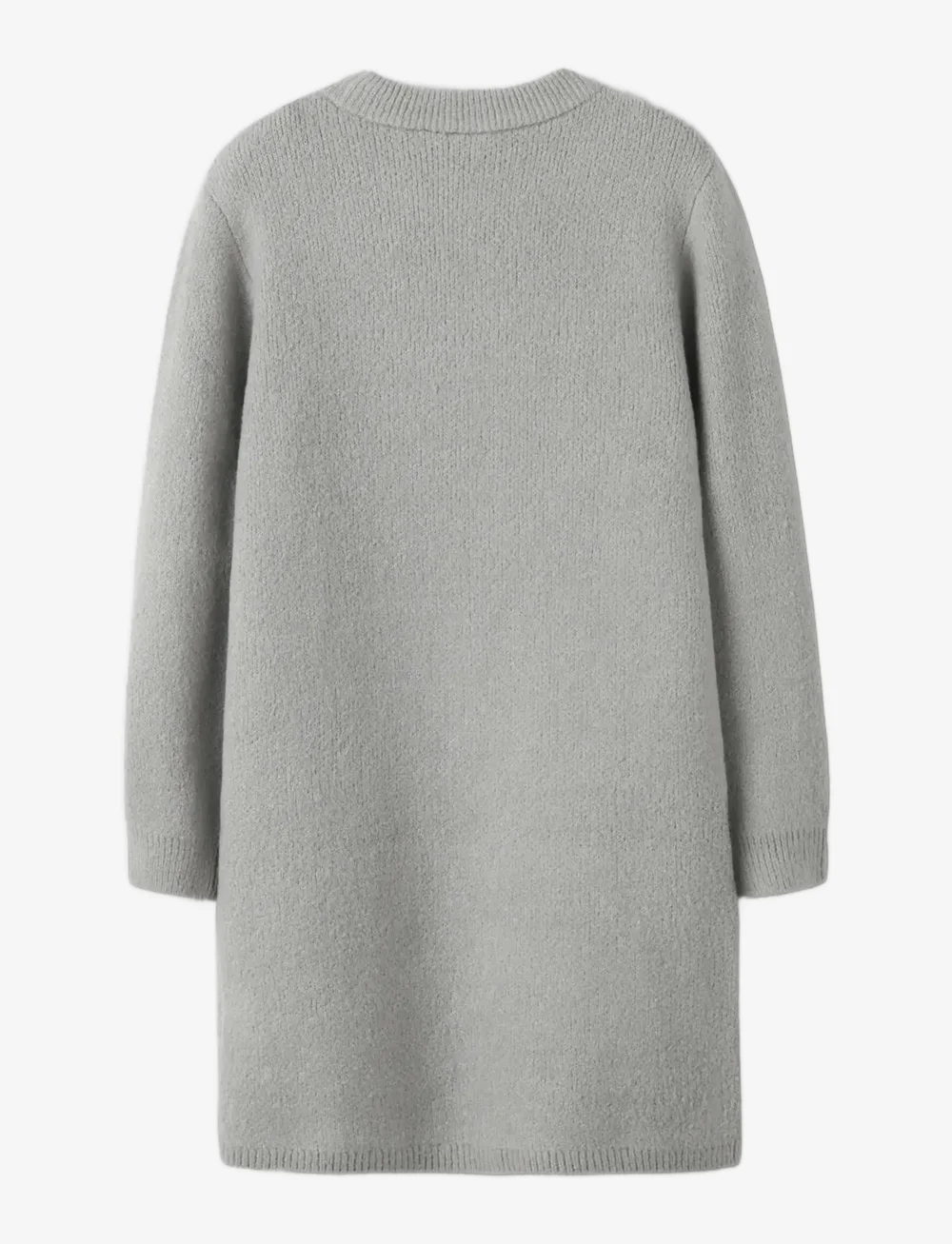 name it - NKFOMARIAN LS KNIT DRESS - langærmede hverdagskjoler - grey melange - 1