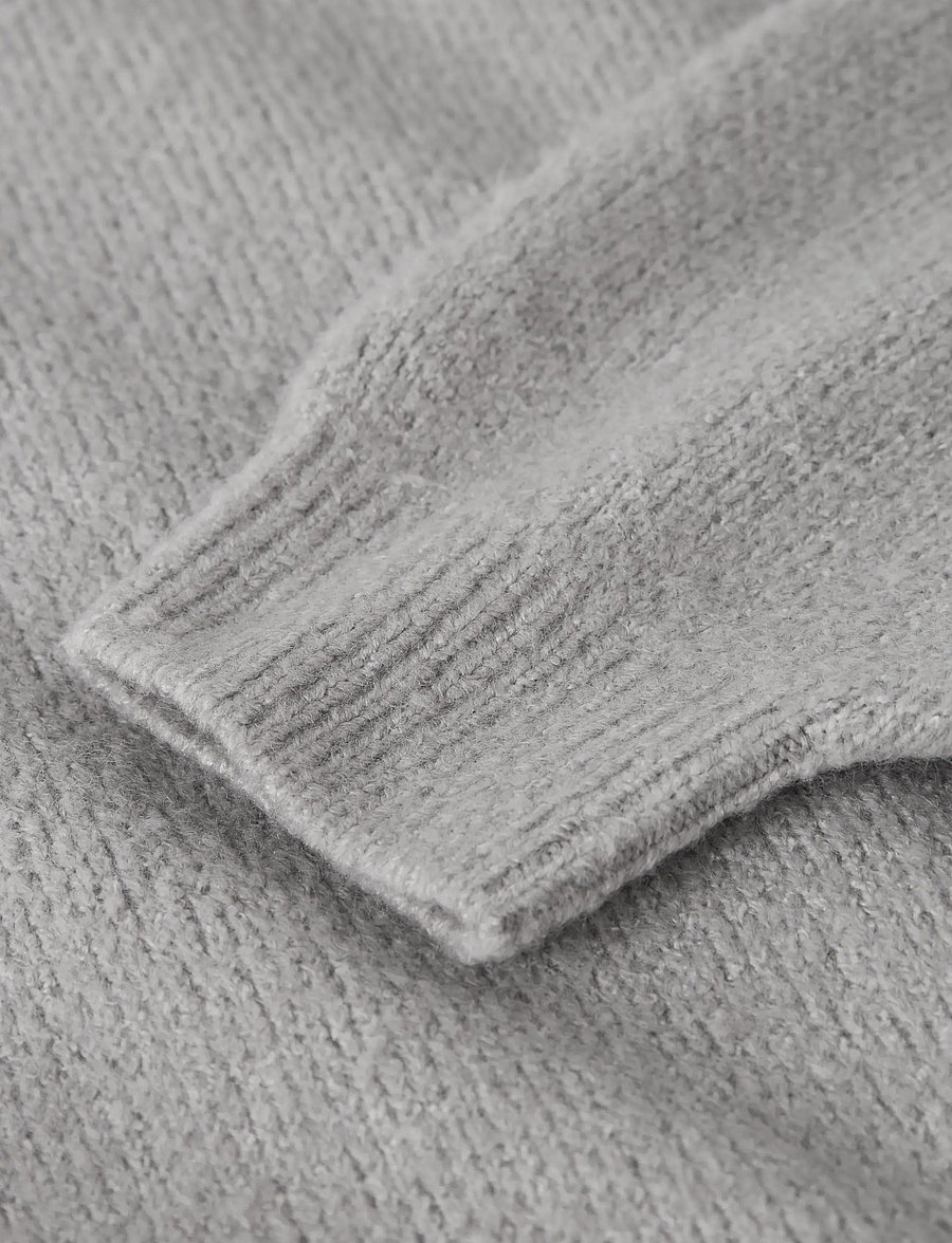 name it - NKFOMARIAN LS KNIT DRESS - langärmelige freizeitkleider - grey melange - 3