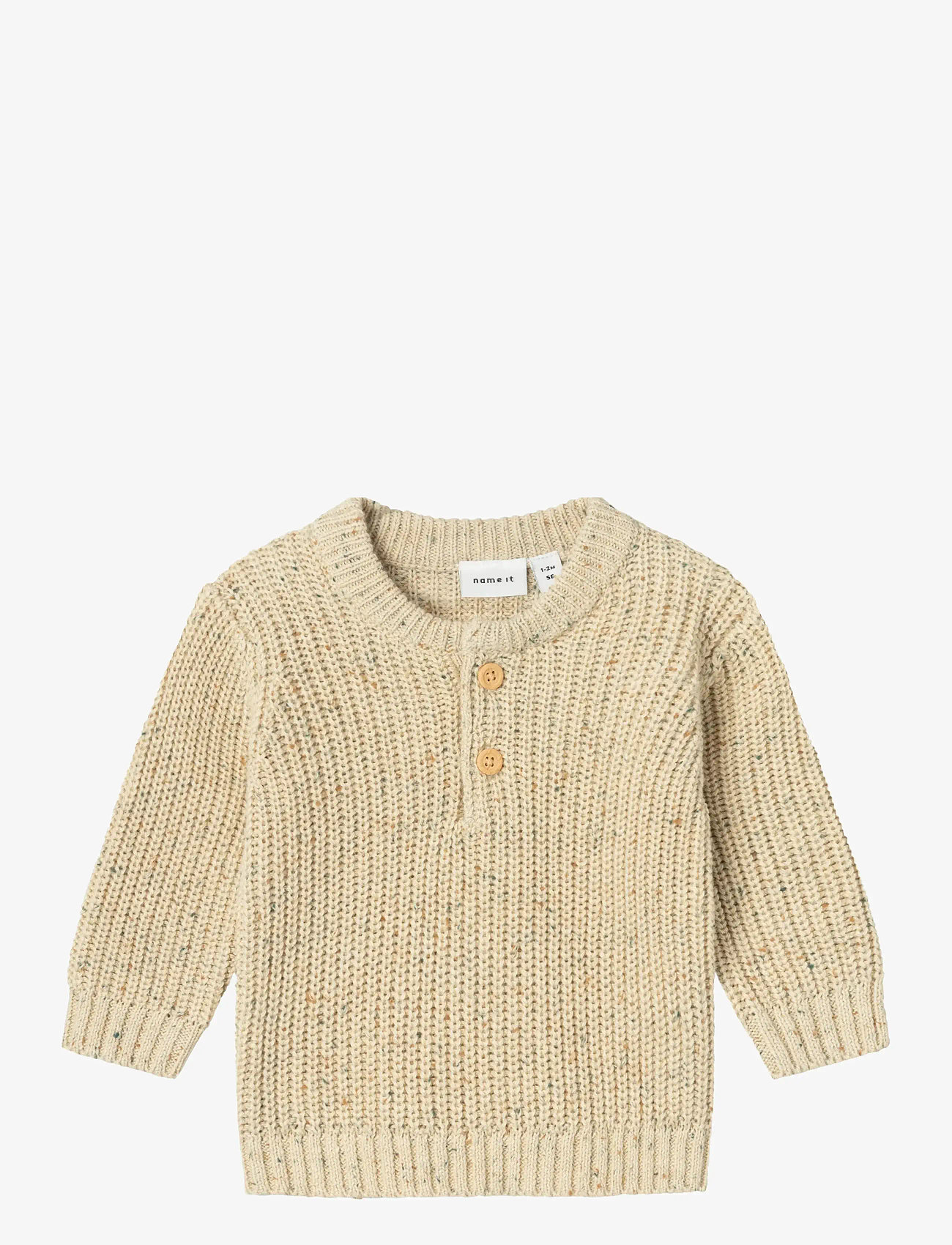name it - NBMNESALLE LS KNIT - summer sand - 0