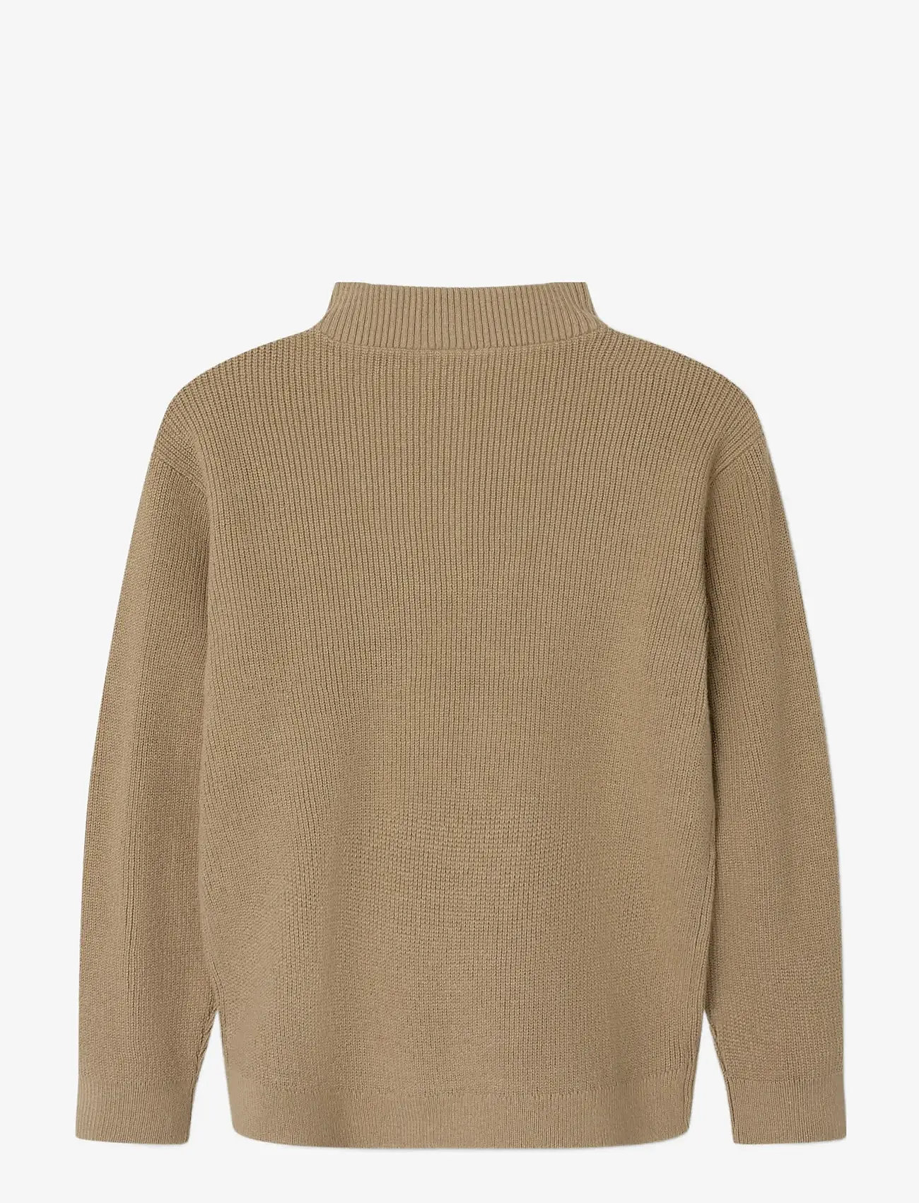 name it - NKMNESOLLE LS KNIT NOOS - efterårstøj - weathered teak - 2