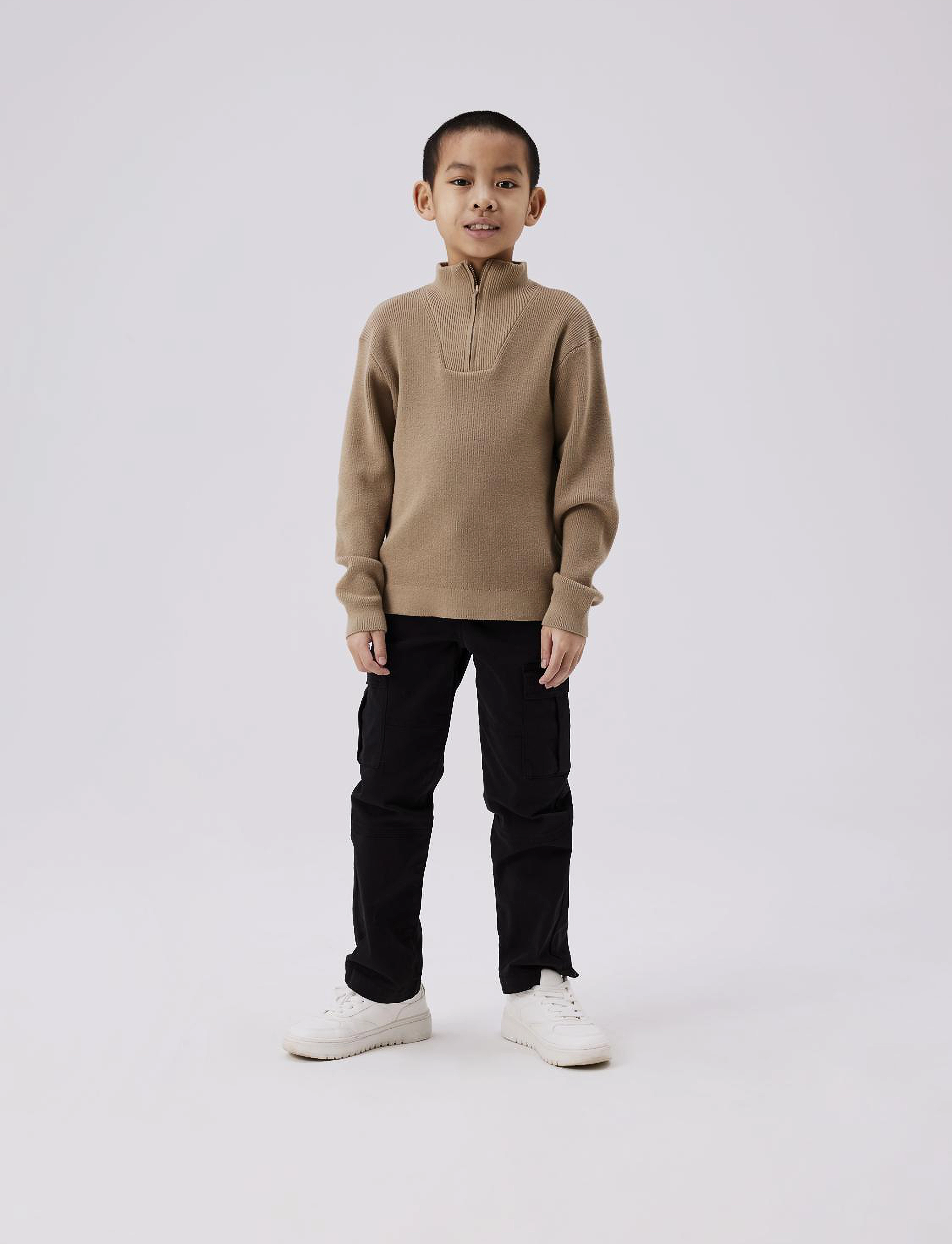 name it - NKMNESOLLE LS KNIT NOOS - pullover - weathered teak - 3