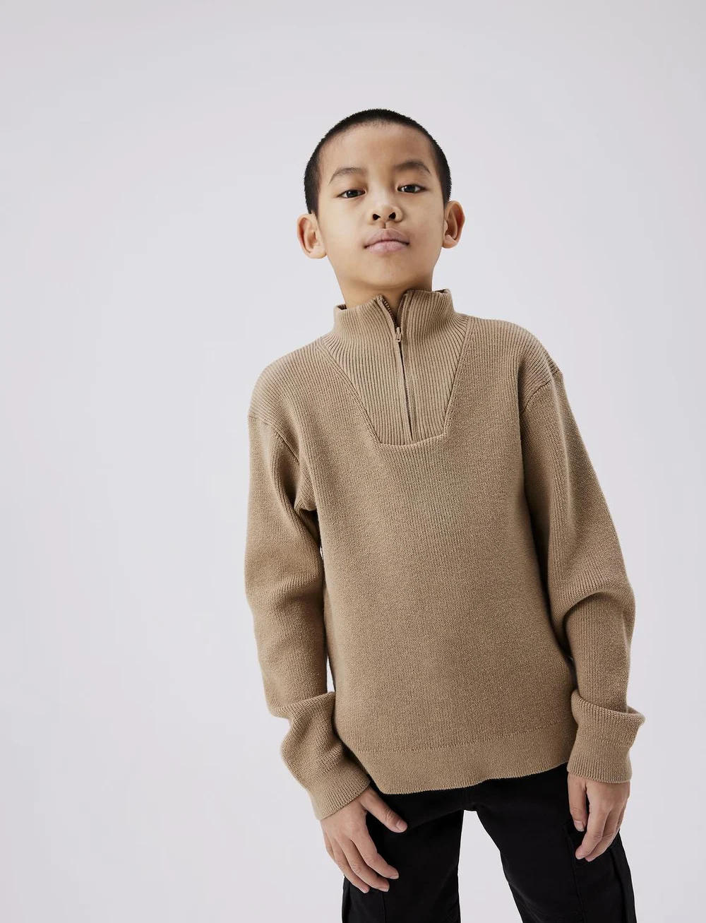 name it - NKMNESOLLE LS KNIT NOOS - pullover - weathered teak - 4