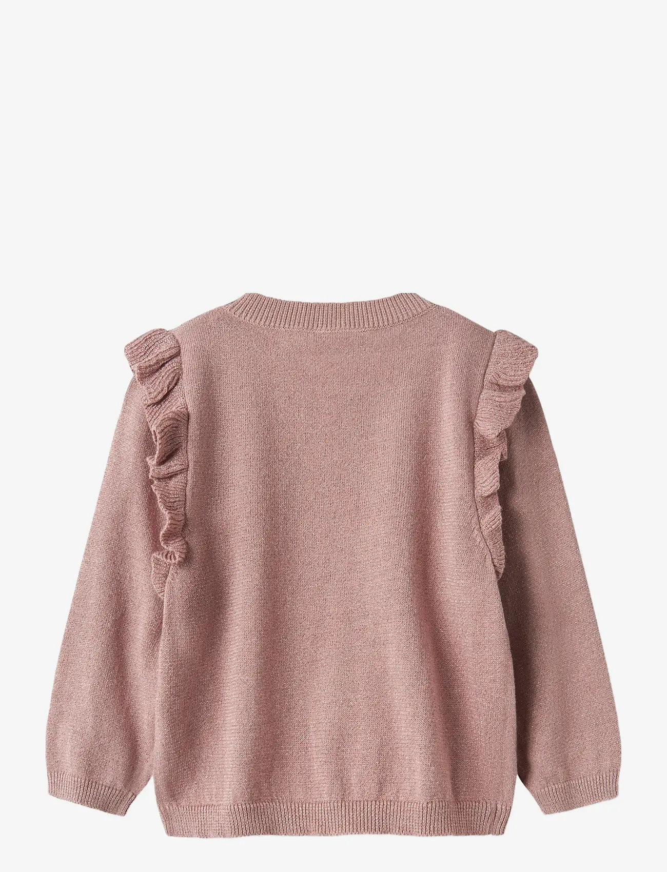 name it - NMFABINNE LS KNIT CARD NOOS - cardigans - deauville mauve - 1