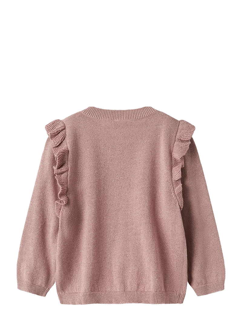 name it - NMFABINNE LS KNIT CARD NOOS - cardigans - deauville mauve - 1