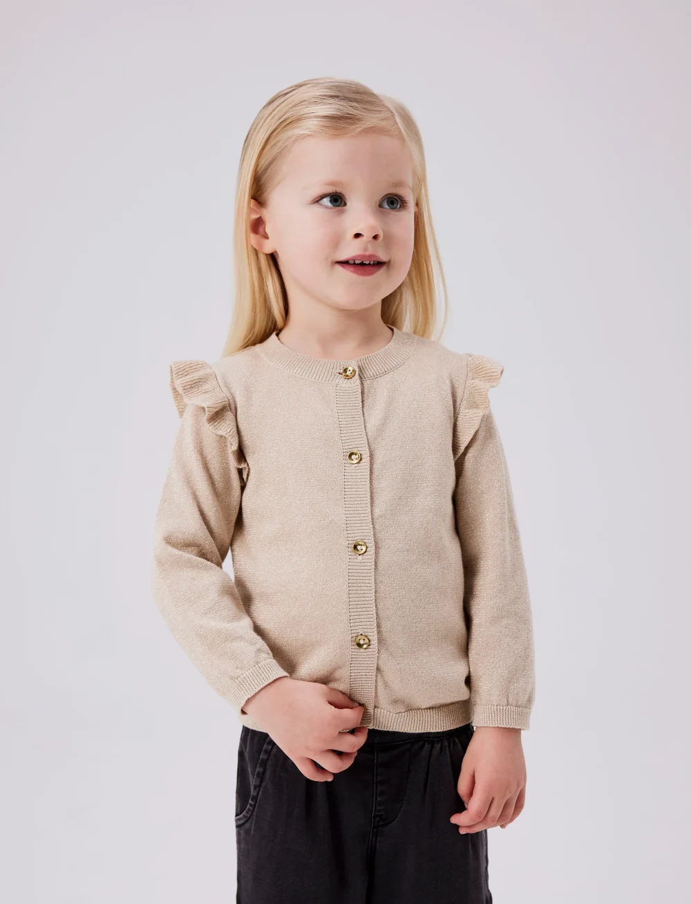 name it - NMFABINNE LS KNIT CARD NOOS - kardiganid - peyote - 0