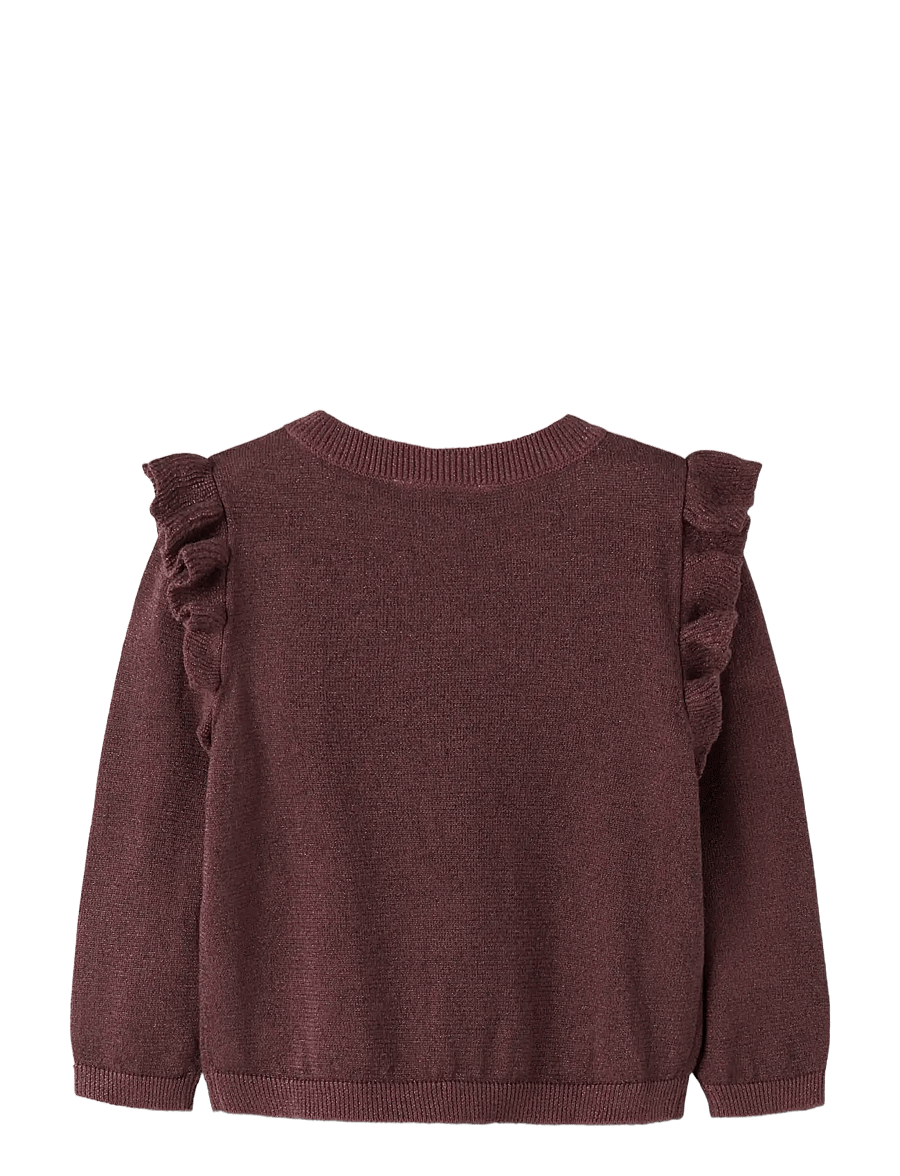 name it - NMFABINNE LS KNIT CARD NOOS - cardigans - wild ginger - 1