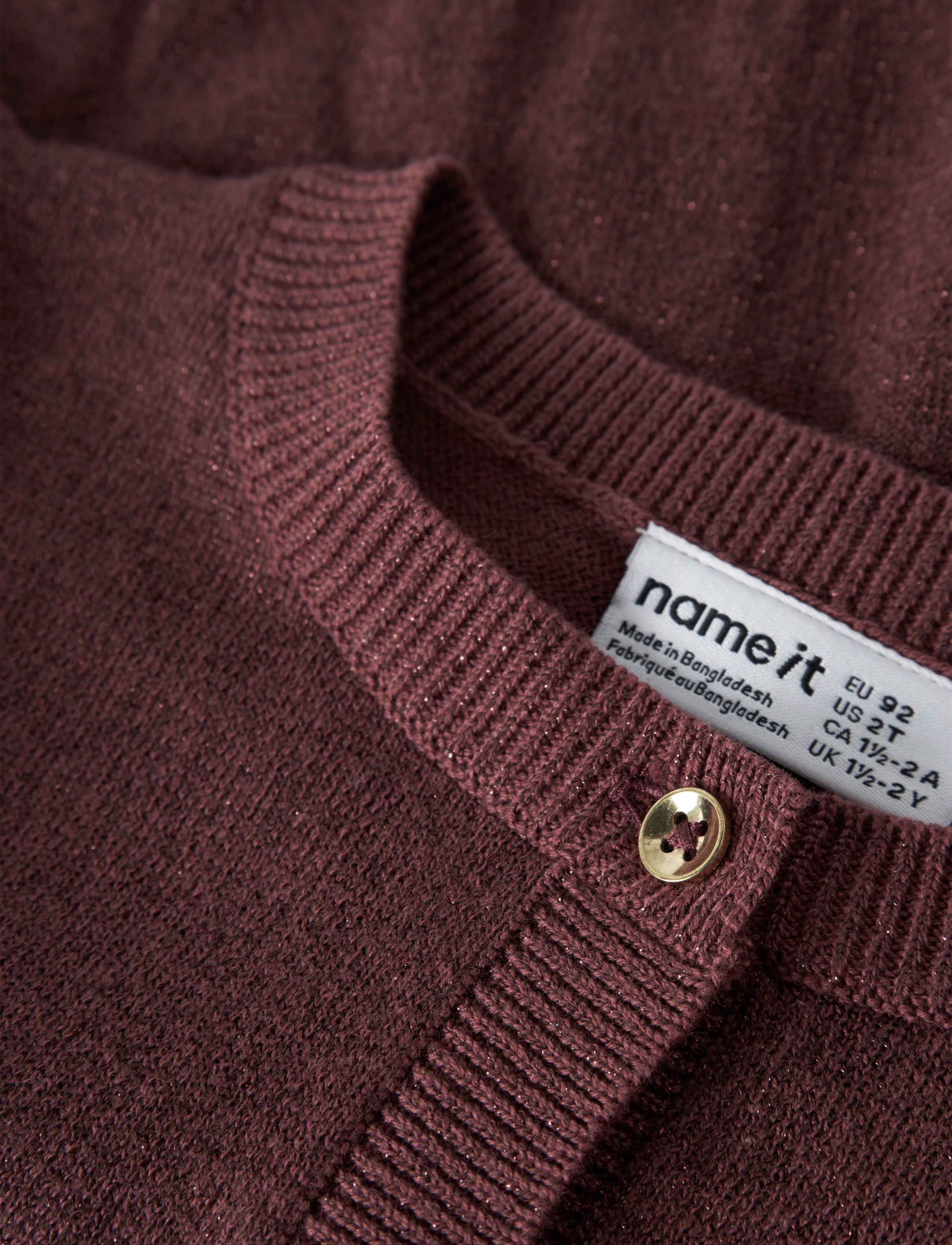 name it - NMFABINNE LS KNIT CARD NOOS - cardigans - wild ginger - 3