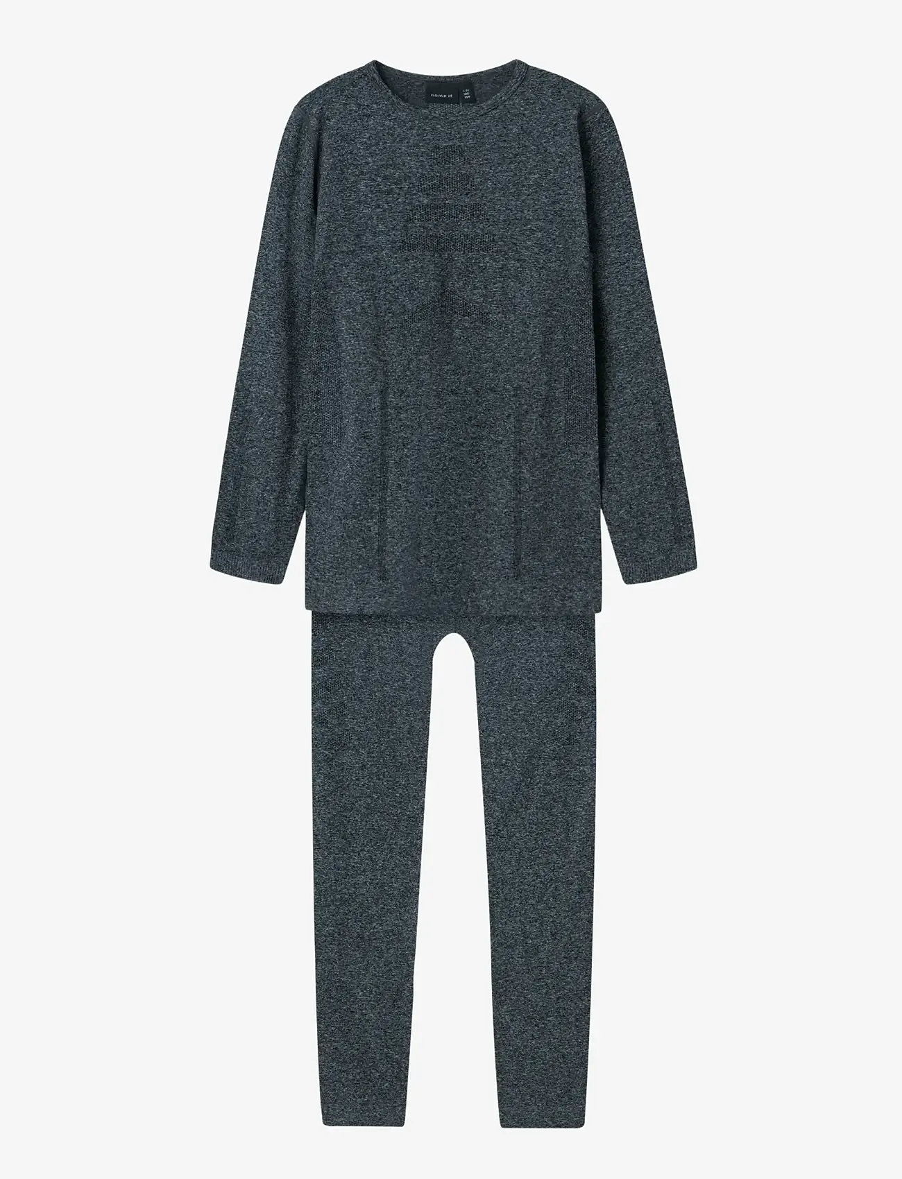 name it - NKNSILVER SEAMLESS BASELAYER SET FO - jacken & mäntel - grey melange - 0