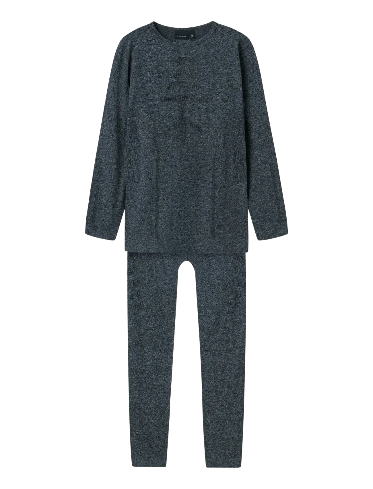 NKNSILVER SEAMLESS BASELAYER SET FO - GREY MELANGE