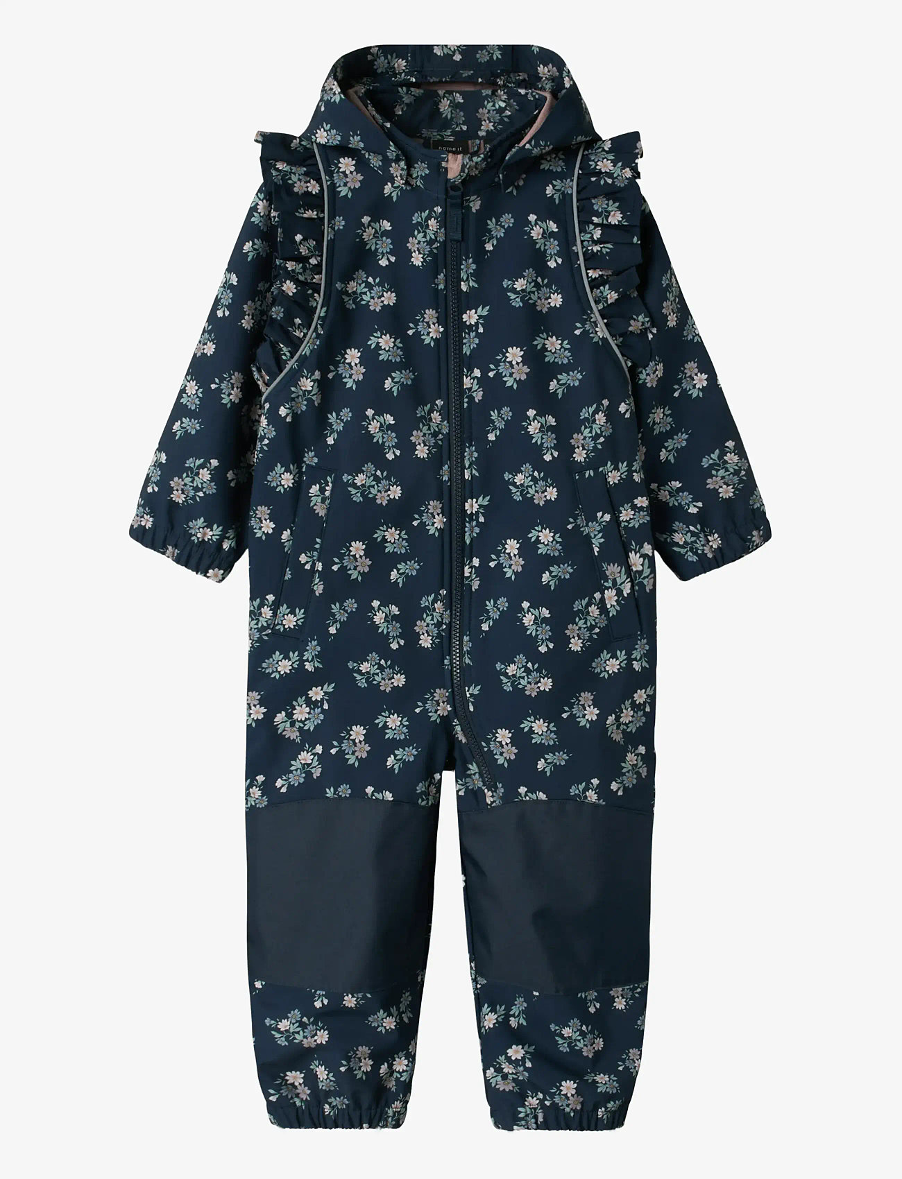 name it - NMFALFA08 SOFTSHELL SUIT FRILL AOP FO - dark sapphire - 0