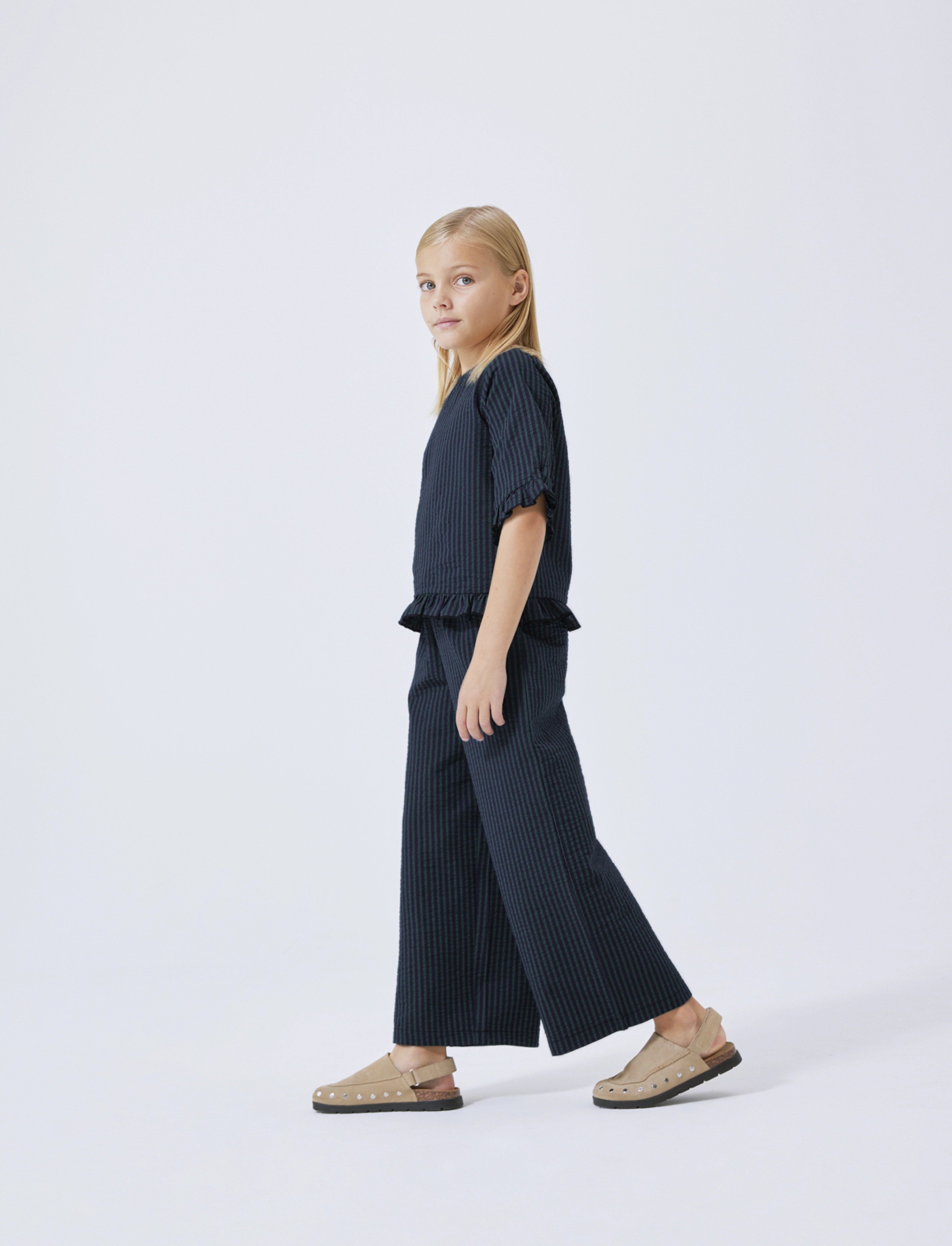name it - NKFSYELIZ WIDE PANT - dark sapphire - 2