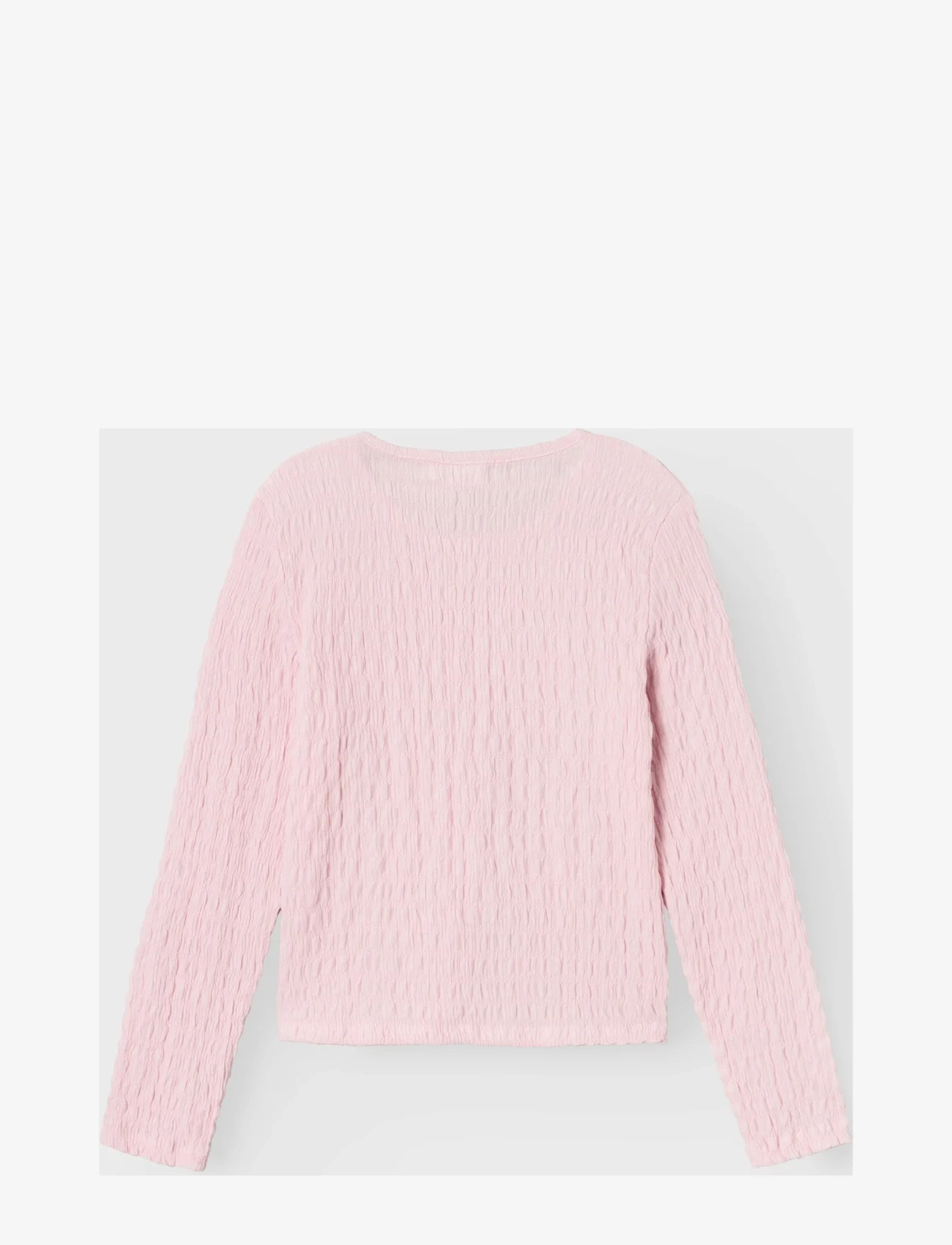 name it - NKFSILMA LS SLIM SHORT TOP - long-sleeved t-shirts - parfait pink - 1