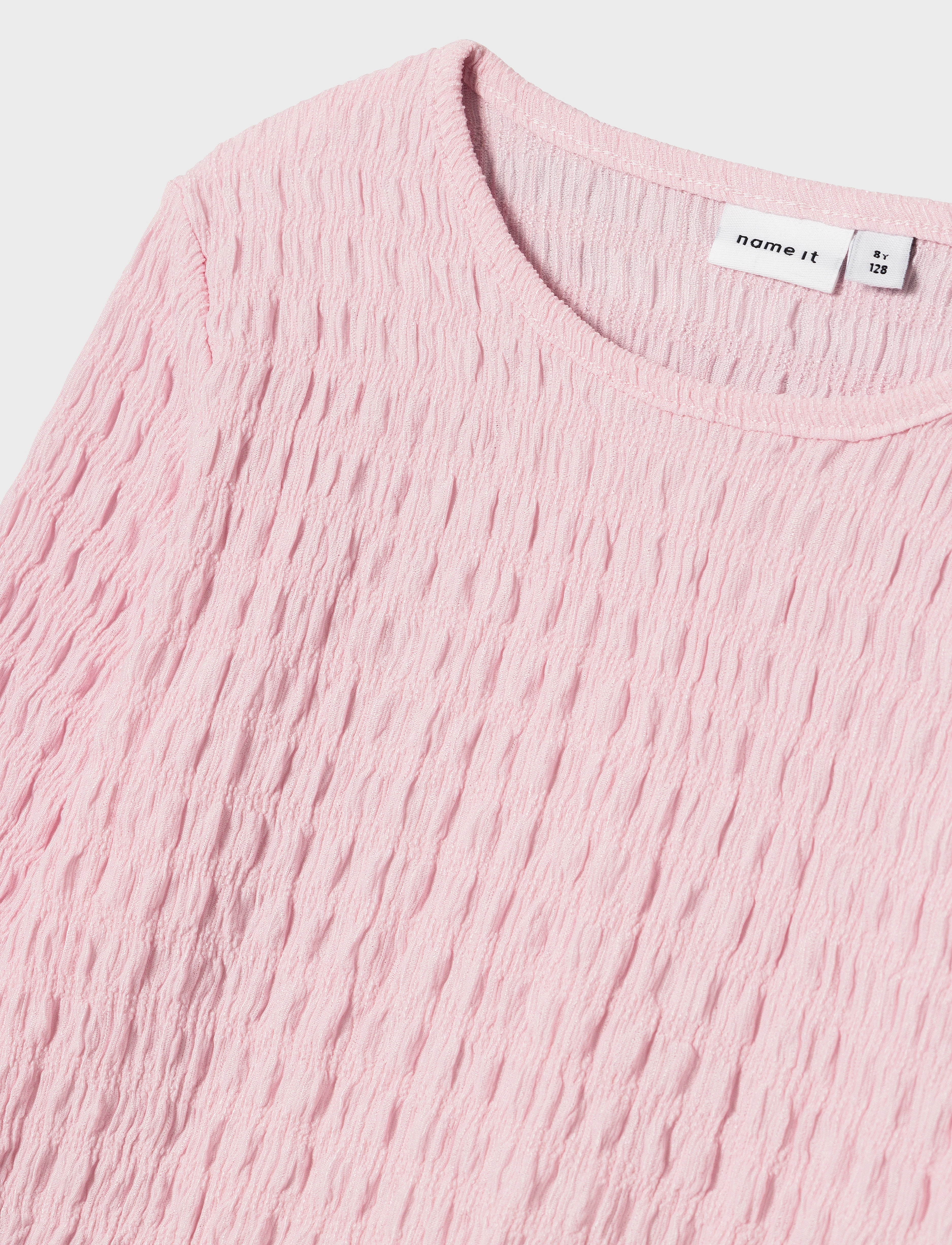name it - NKFSILMA LS SLIM SHORT TOP - parfait pink - 2