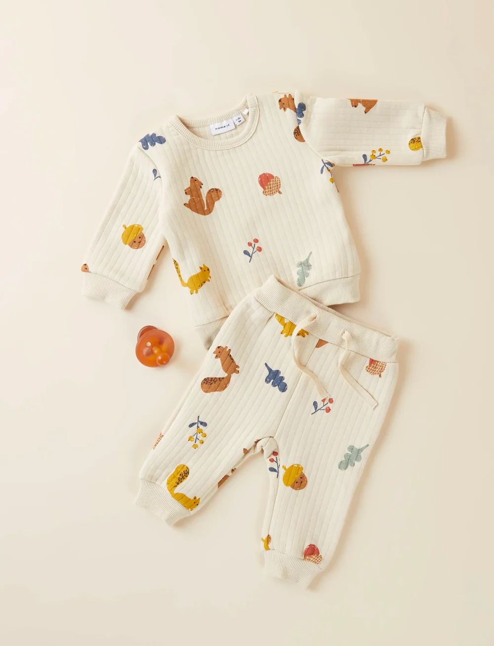 name it - NBNOHAPPY QUILT PANT - jogginghosen - summer sand - 3