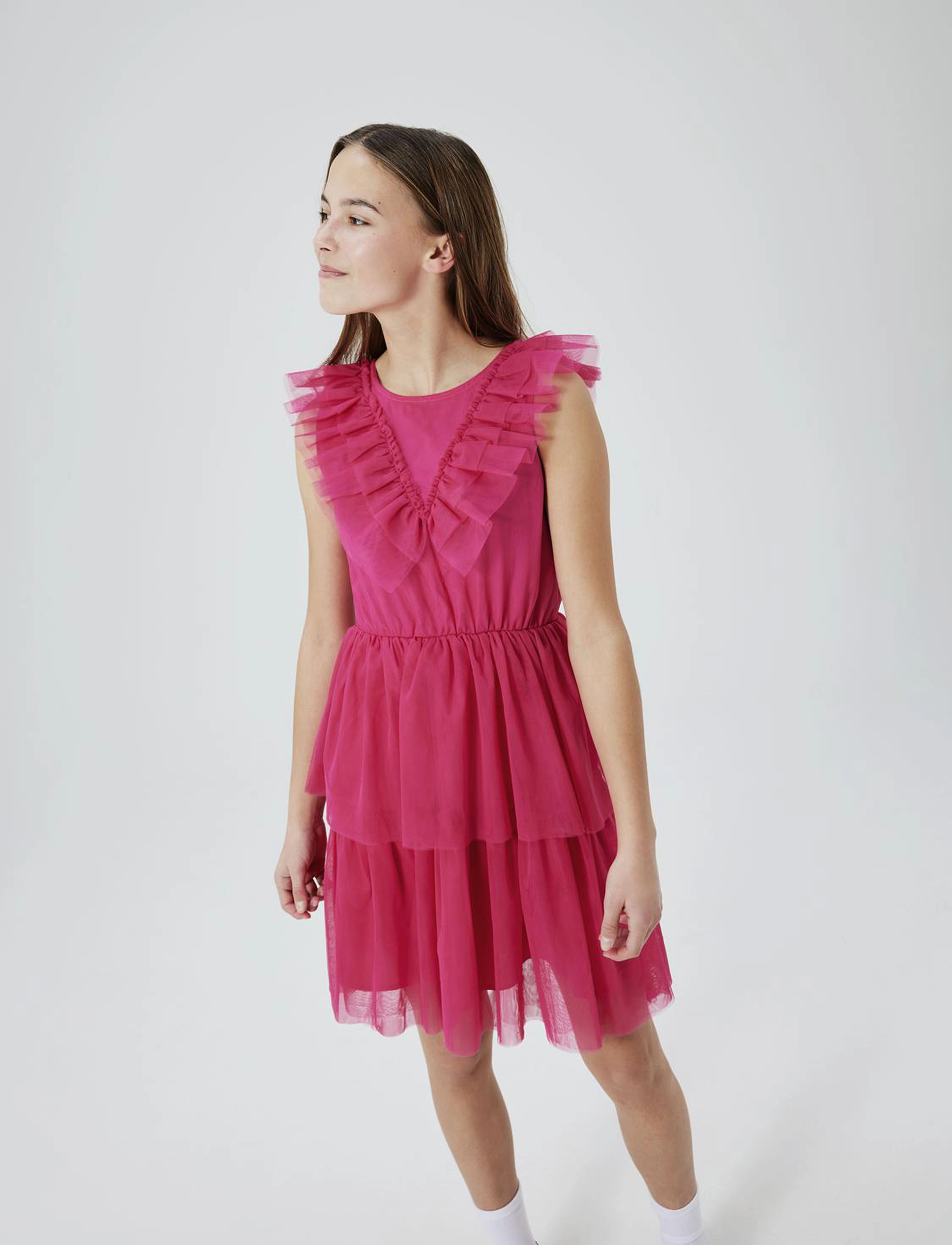 name it - NKFSONITA SL DRESS - pink peacock - 2