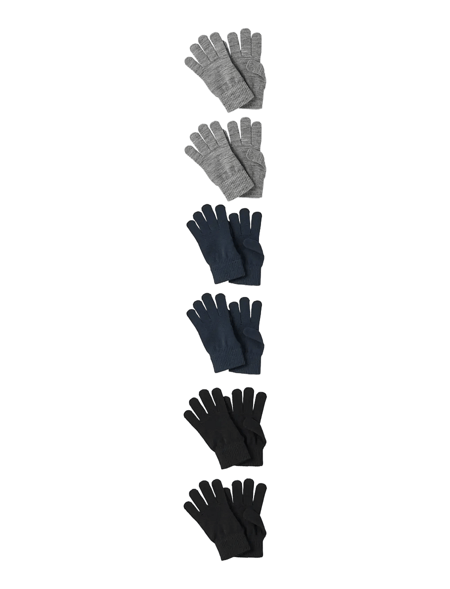 name it - NKMMAGIC GLOVES 6P - handskar - black - 2
