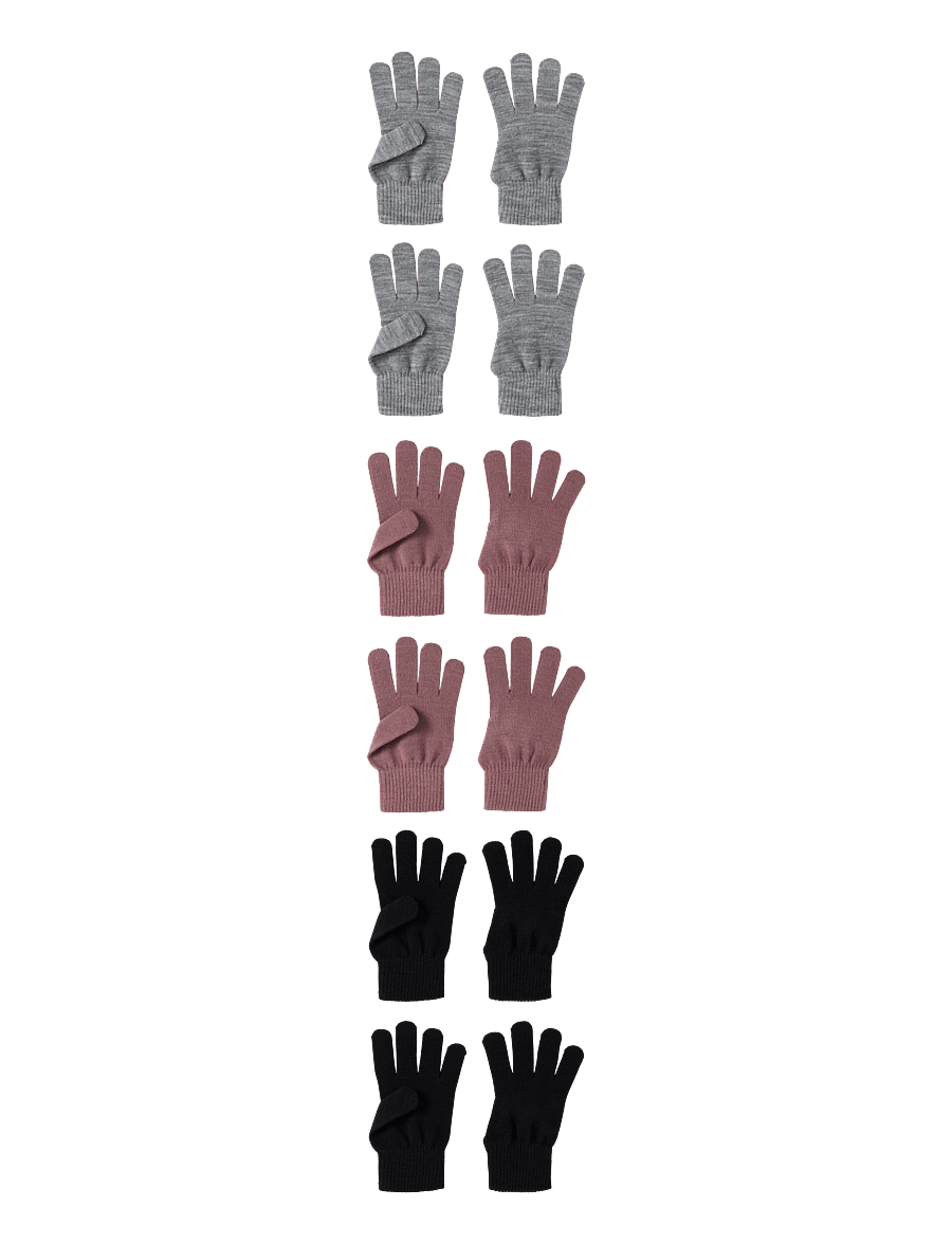 name it - NKFMAGIC GLOVES 6P - käsineet - black - 0