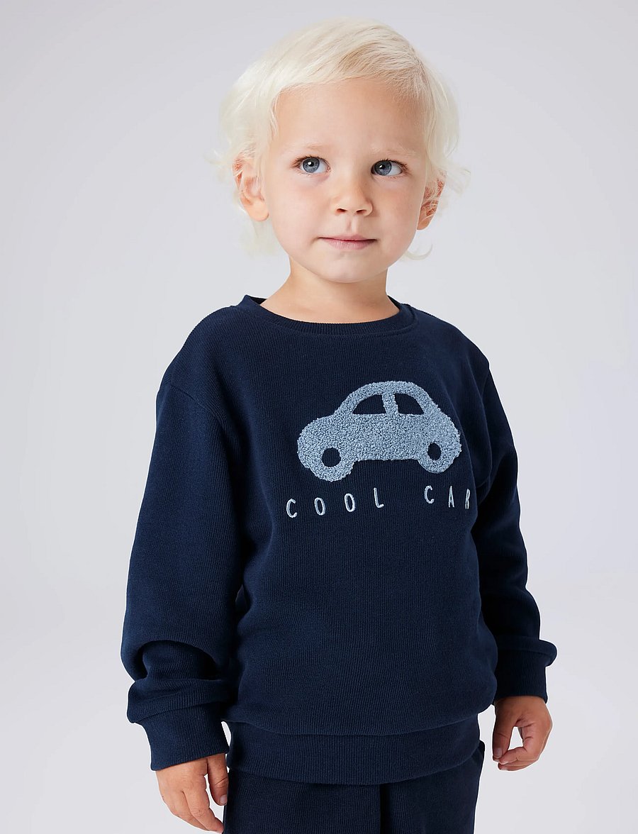 name it - NMMOBEAR NREG SWEAT UNB NOOS - joggingpeysur - dark sapphire - 0