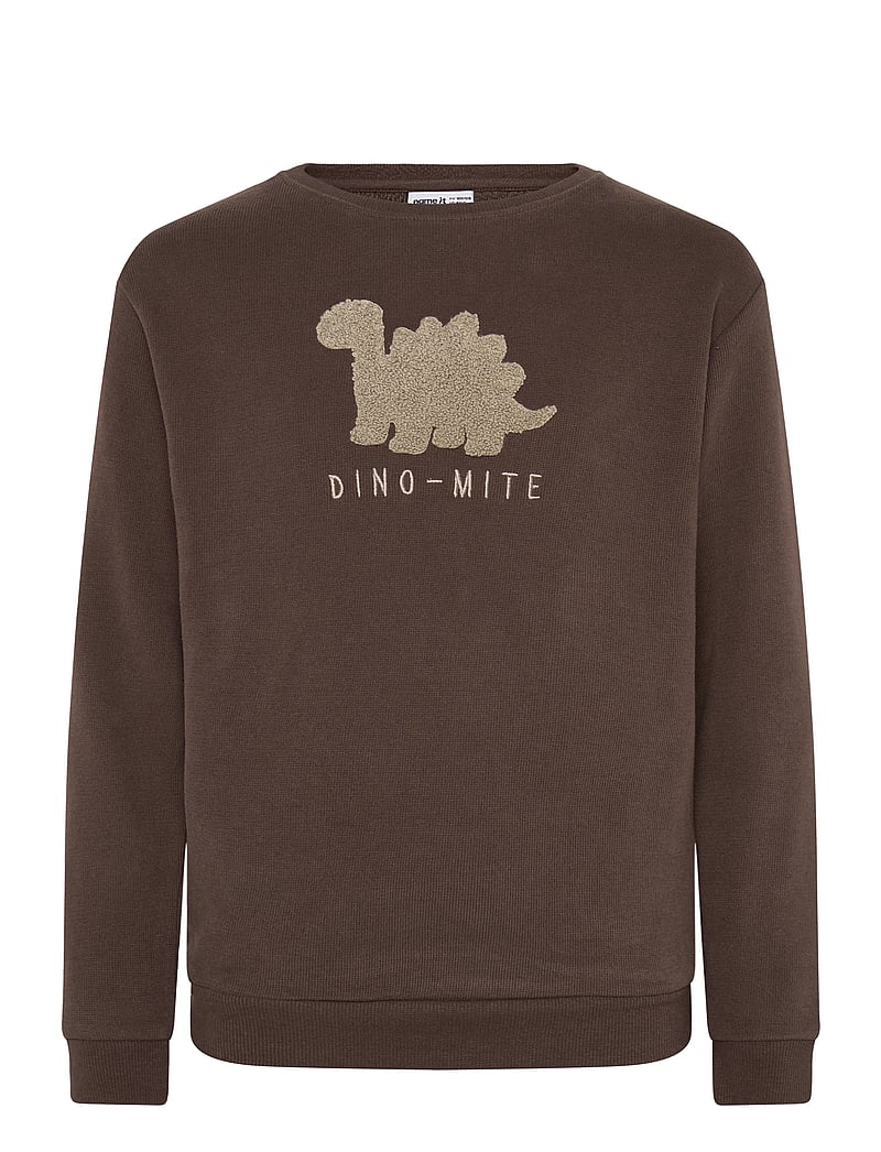 name it - NMMOBEAR NREG SWEAT UNB NOOS - sweatshirts - french roast - 1