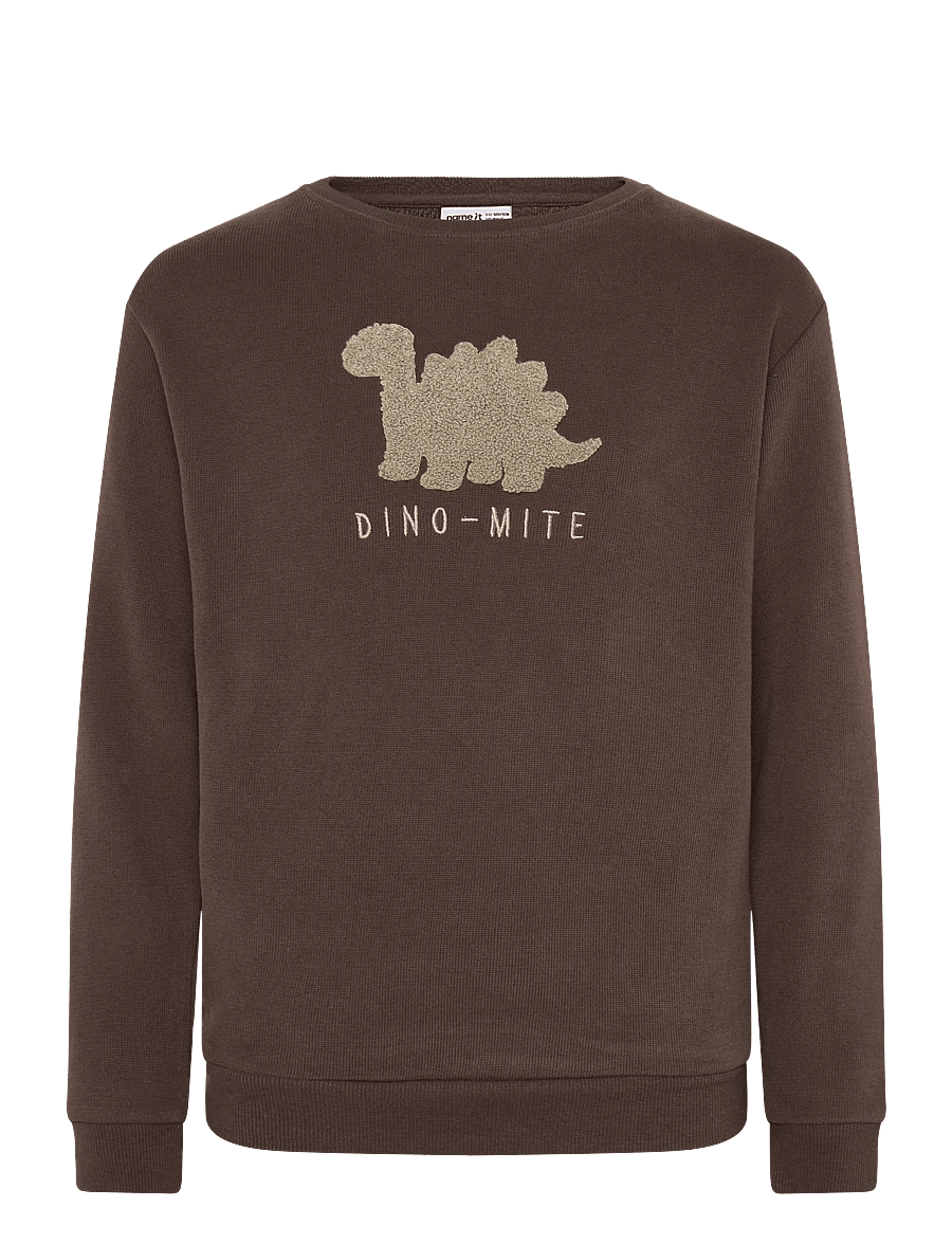 name it - NMMOBEAR NREG SWEAT UNB NOOS - sweatshirts - french roast - 0