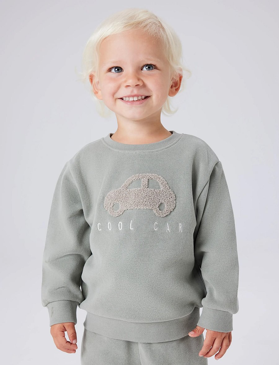 name it - NMMOBEAR NREG SWEAT UNB NOOS - sweatshirts - shadow - 4