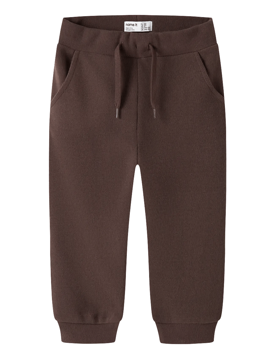name it - NMMOBEAR NREG SWEAT PANT UNB NOOS - jogginghosen - french roast - 0