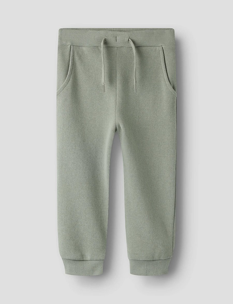 name it - NMMOBEAR NREG SWEAT PANT UNB NOOS - sweatpants - shadow - 0