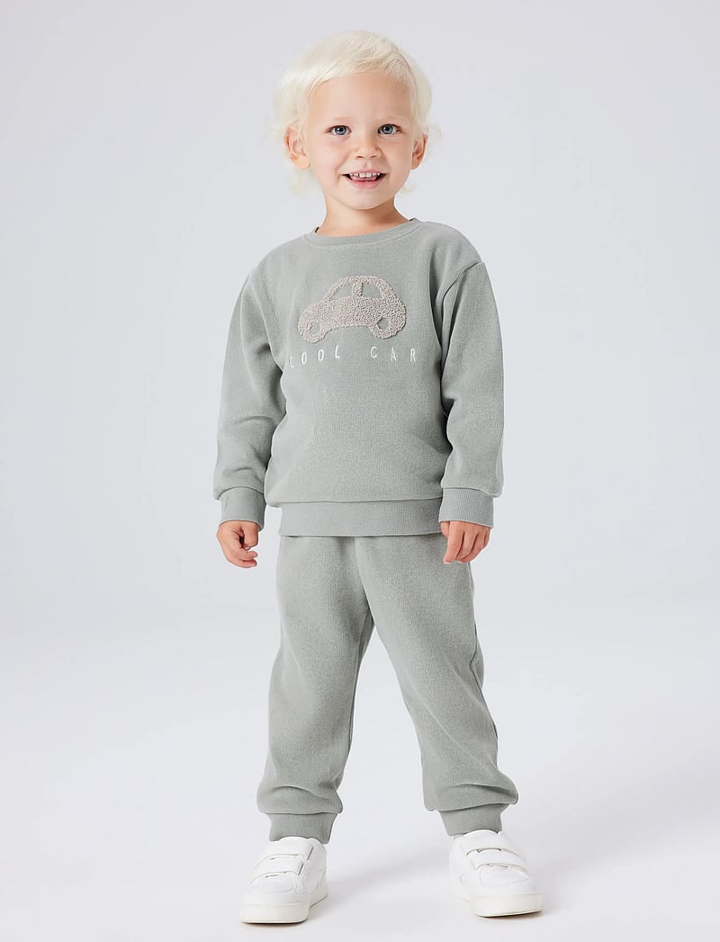 name it - NMMOBEAR NREG SWEAT PANT UNB NOOS - sweatpants - shadow - 4