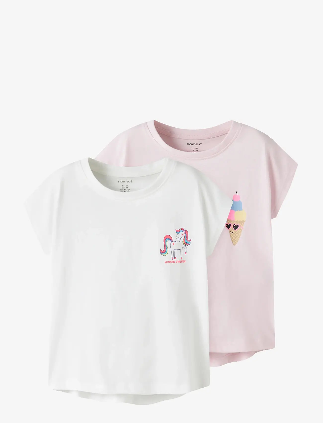 name it - NMFVARUTTI 2P CAPSL LOOSE TOP - lühikeste varrukatega - bright white - 0