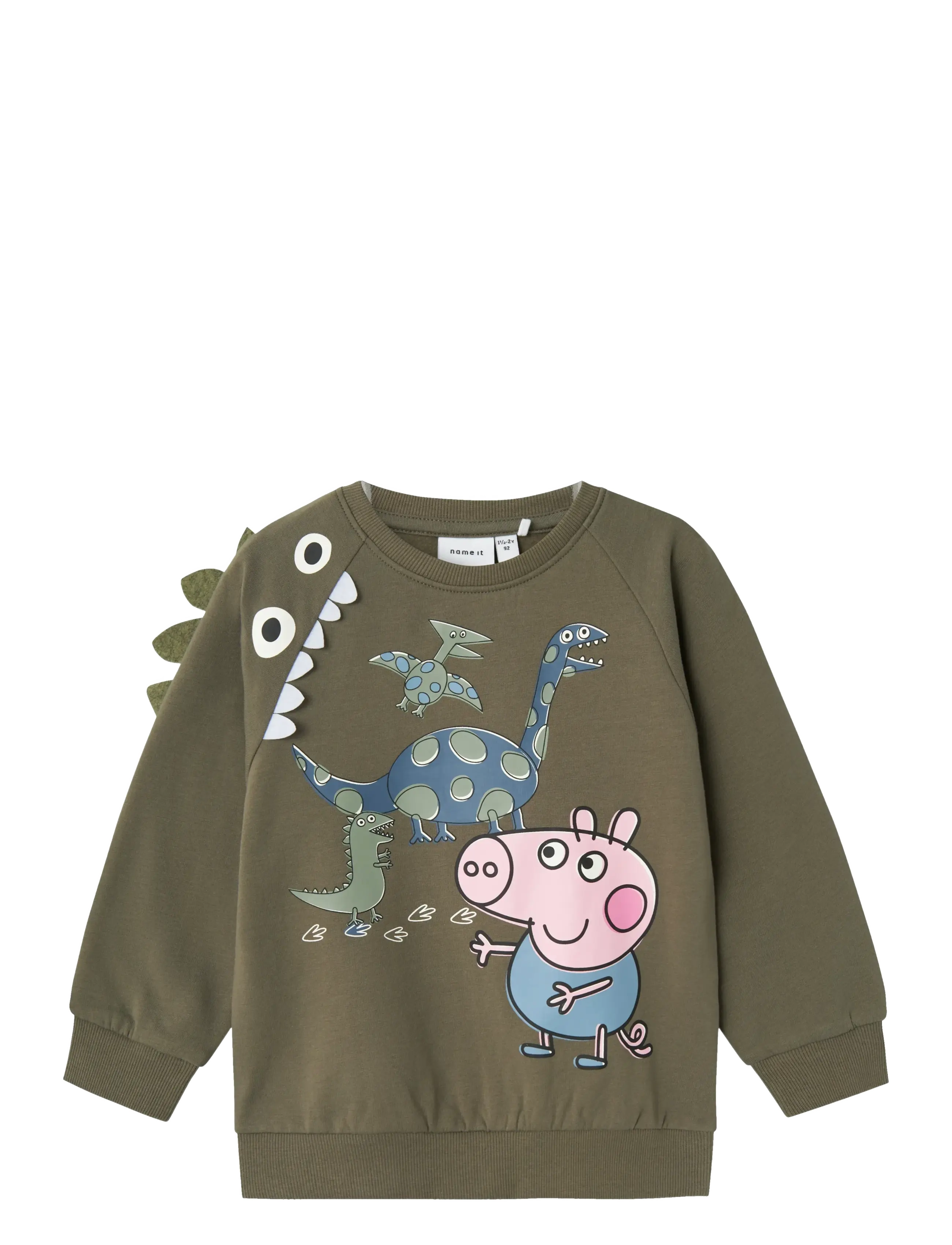 name it NMMAPO PEPPAPIG NREG SWEAT BRU CPLG - Gurli Gris - TEA LEAF / green