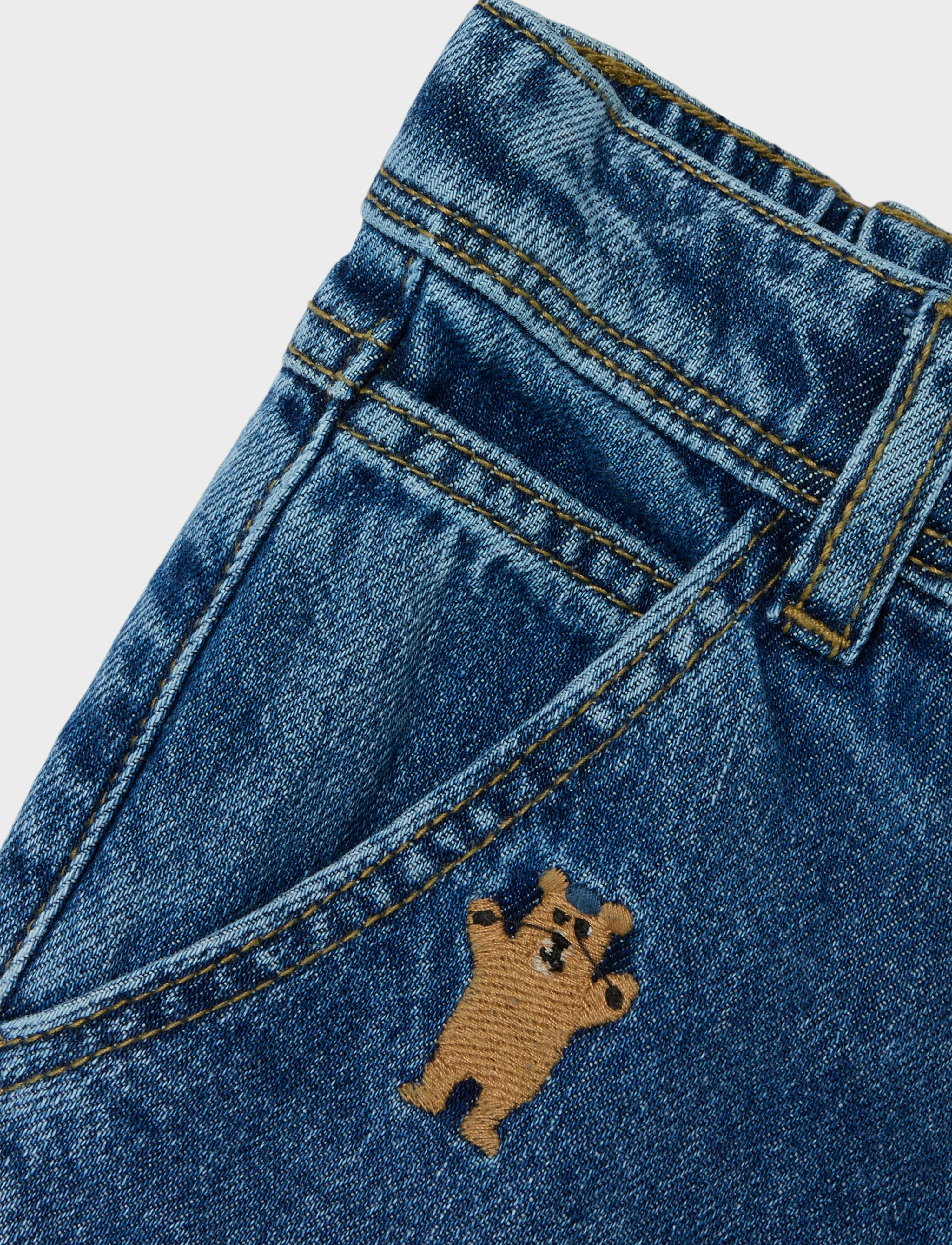 name it - NMMSILAS TAPERED EMB JEANS 6537-BE O - dark blue denim - 2