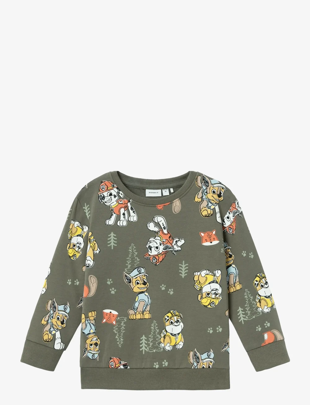 name it - NMMSUG PAWPATROL NREG SWEAT BRU CPLG - sweatshirts - tea leaf - 0